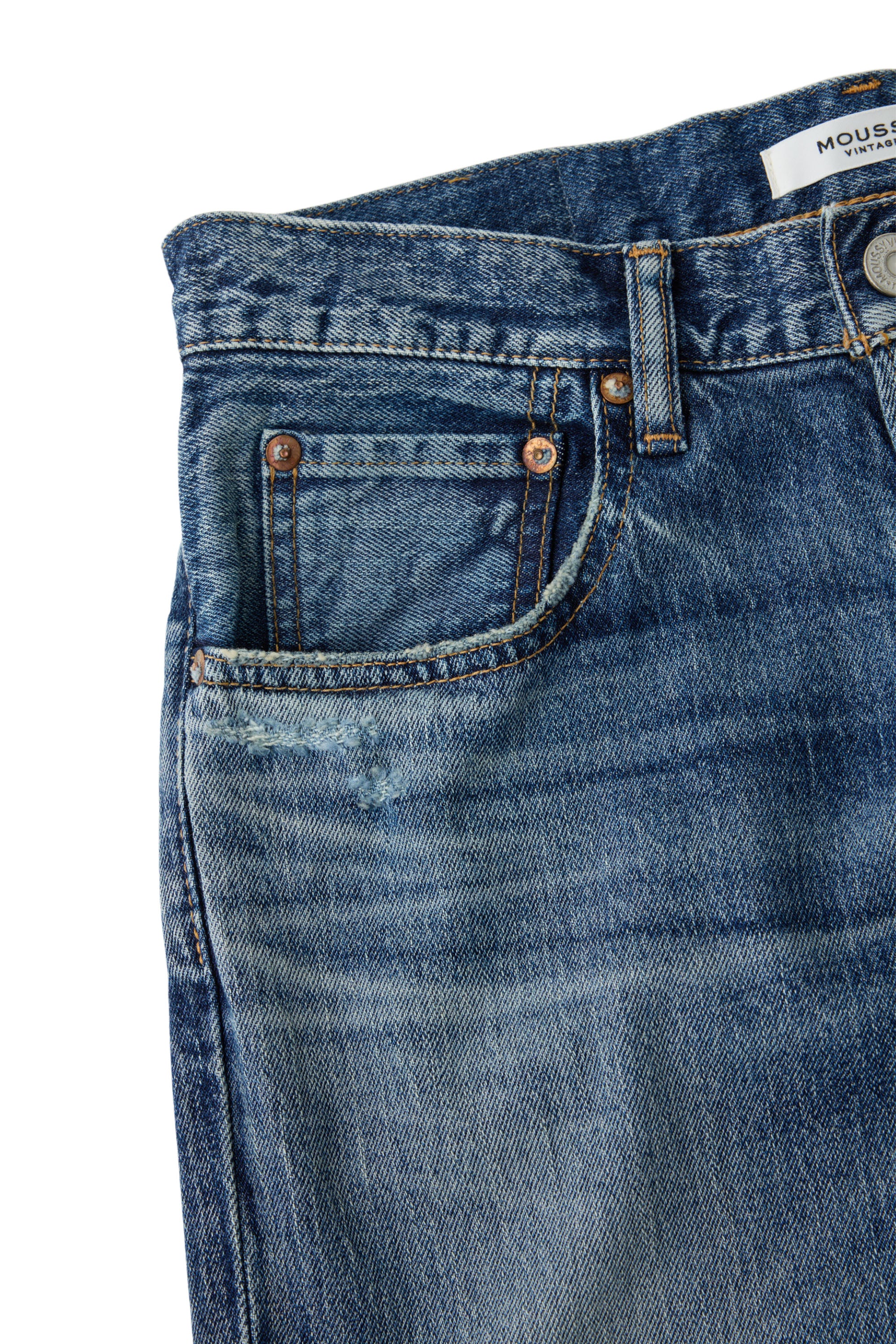 Moussy Denim Cedarhurst Straight Jeans in Blue