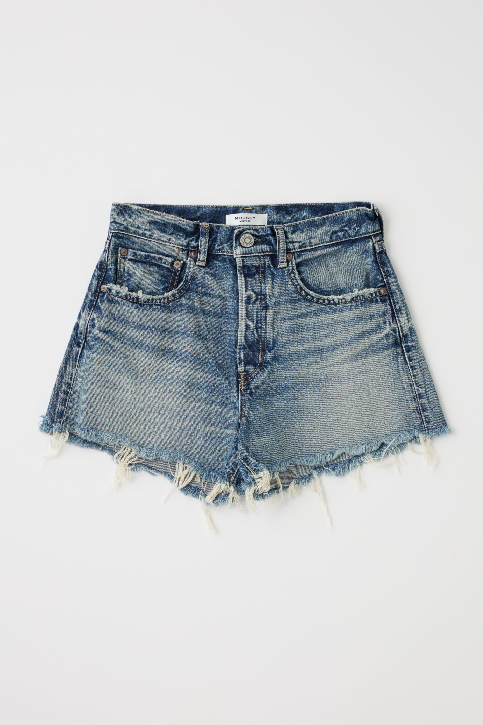 Moussy Denim Douglaston Shorts in Blue
