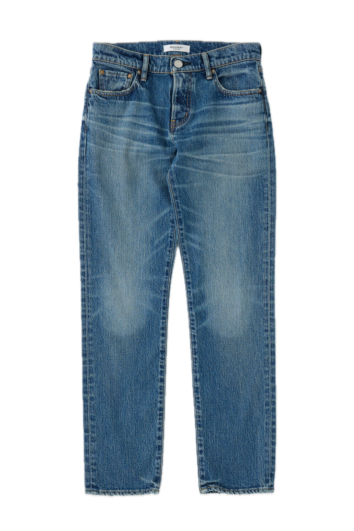 Moussy Denim Fleet Slim Straight in Blue