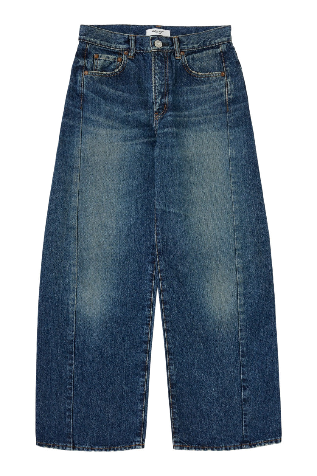 Moussy Denim Harlem Side Line Cocoon in Dark Blue