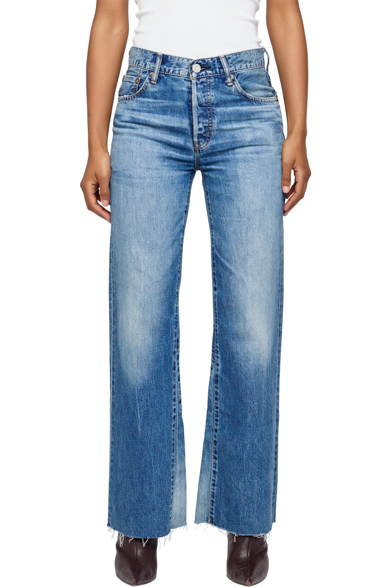 Moussy Denim Remake Flare - Asheville in Blue