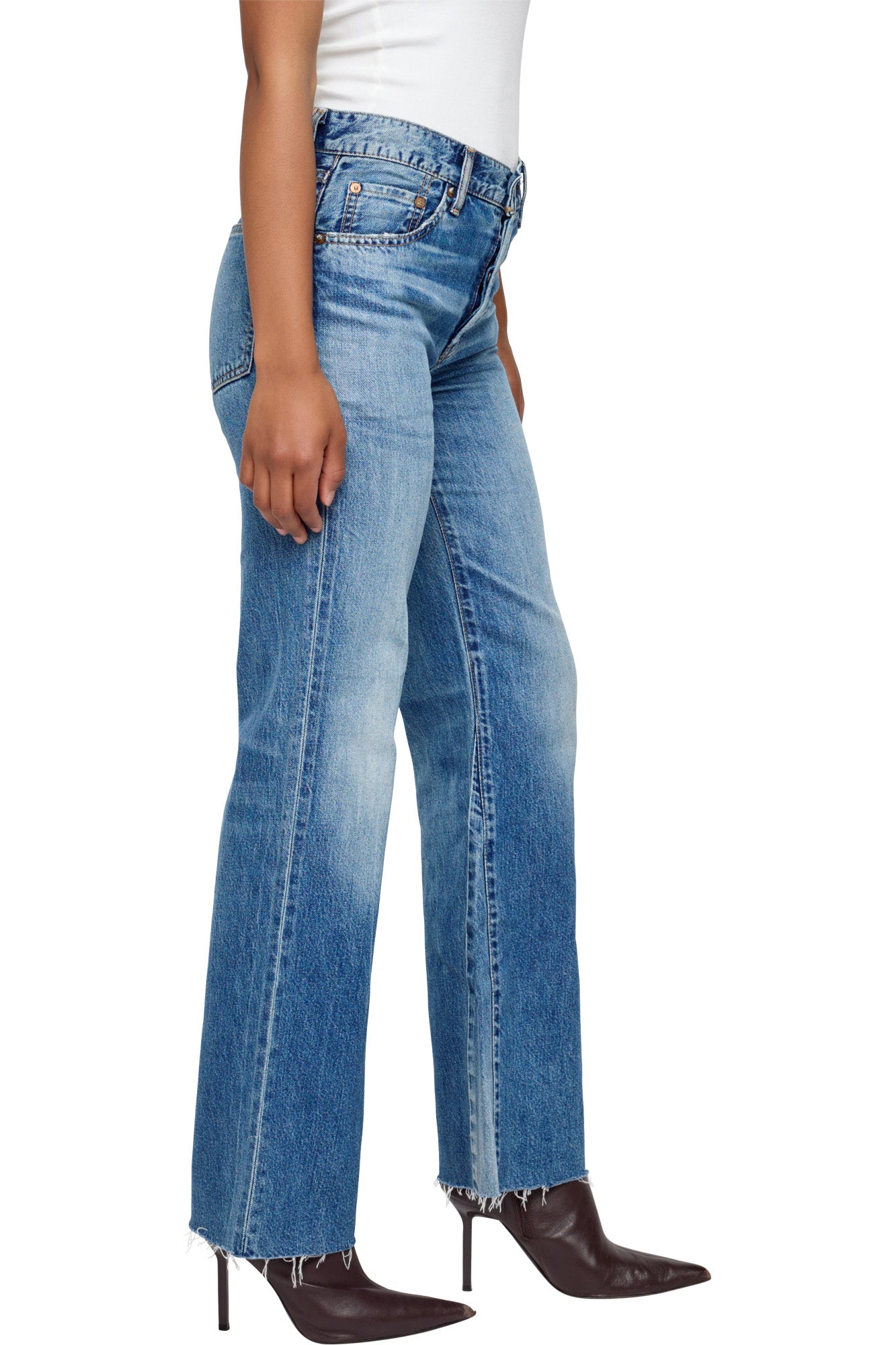 Moussy Denim Remake Flare - Asheville in Blue