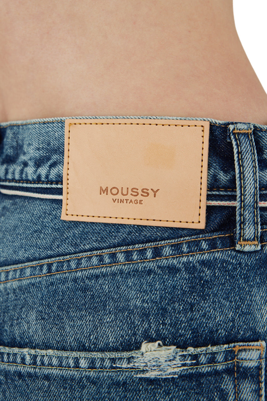 Moussy Denim Sundown Straight Jean in Blue