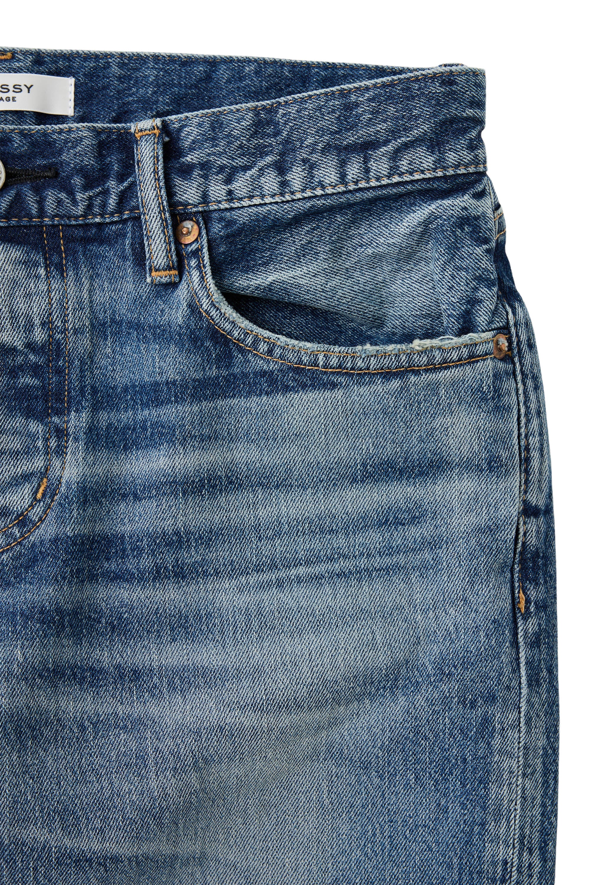 Moussy Denim Sycamore Tapered Jeans in Blue