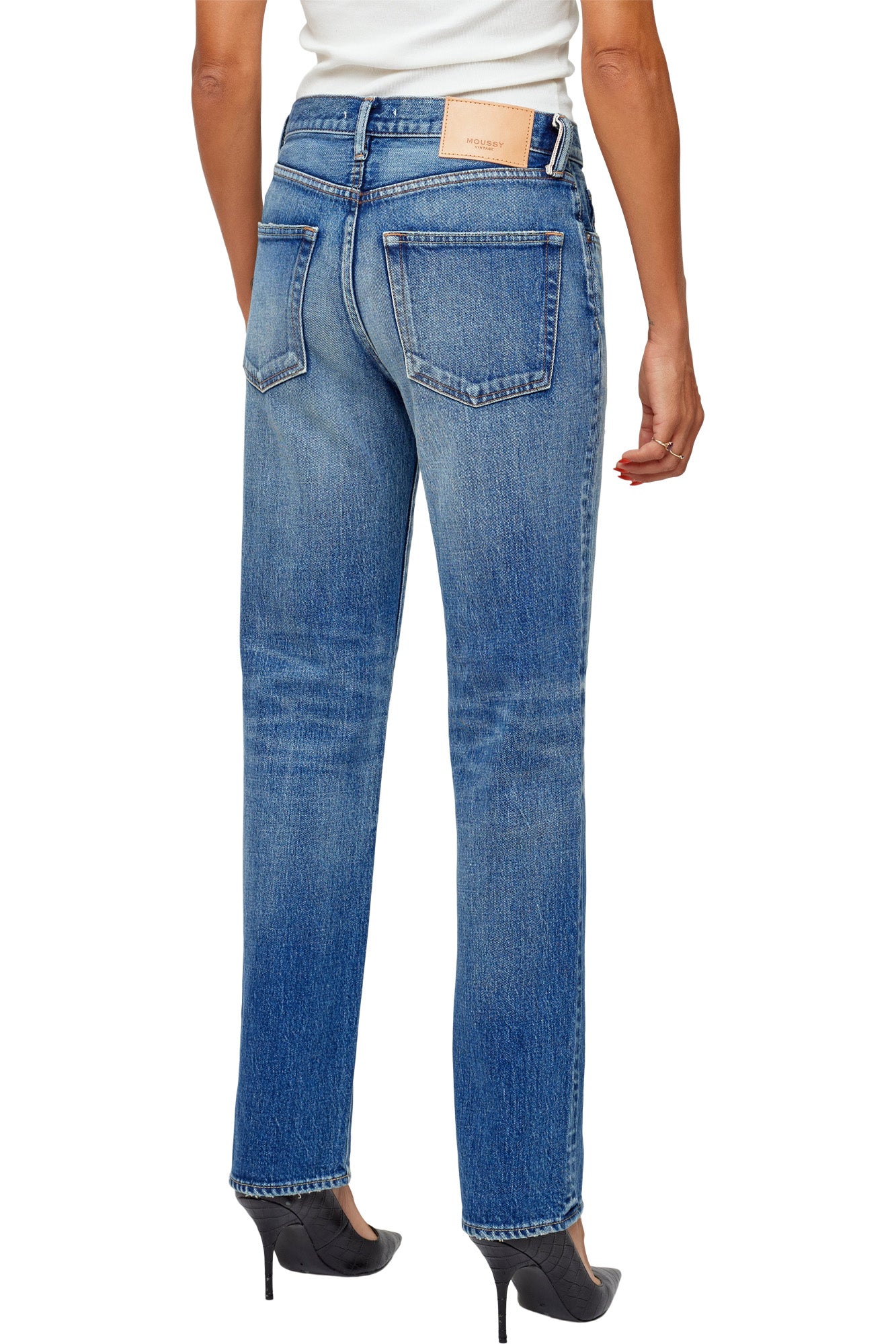 Moussy Denim Woodsburgh Straight in Blue