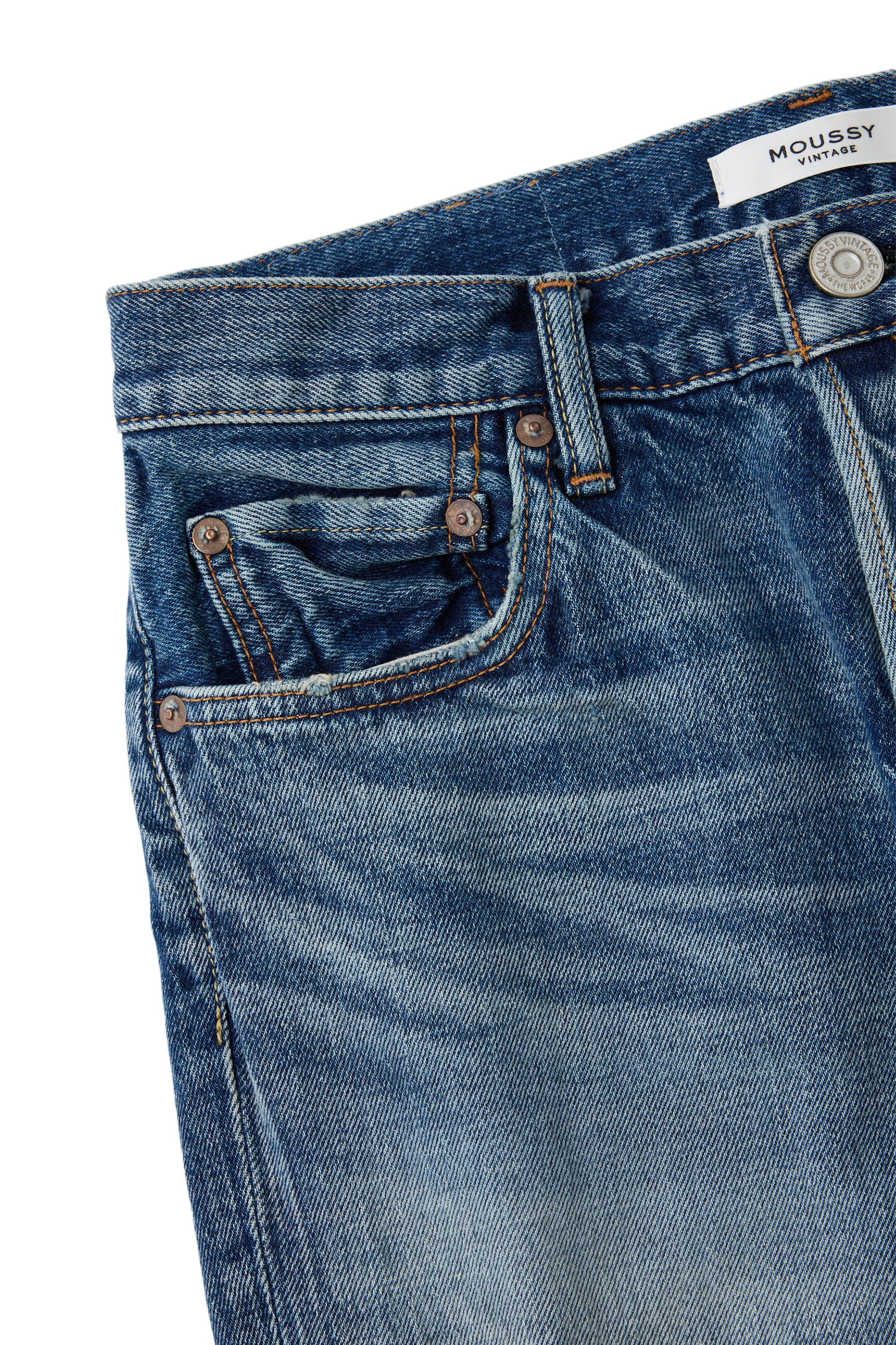 Moussy Denim Woodsburgh Straight in Blue