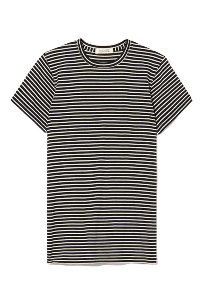 Nili Lotan Lana Crewneck Tee in Black-Ivory