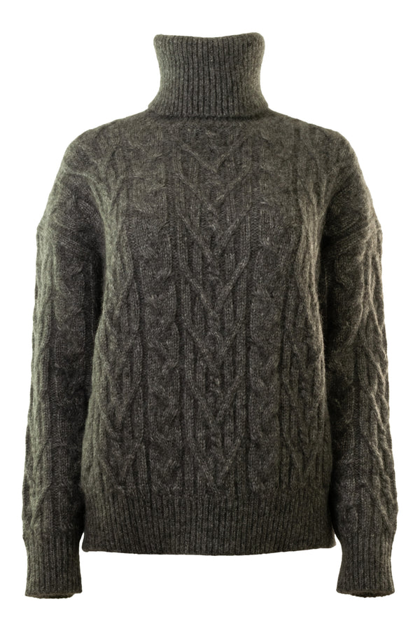 Nili Lotan Annie Sweater in Grey Melange