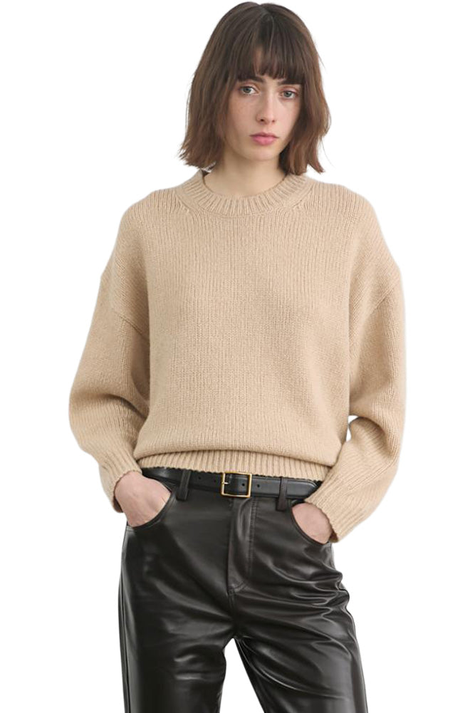 Nili Lotan Chassy Sweater in Albino Camel