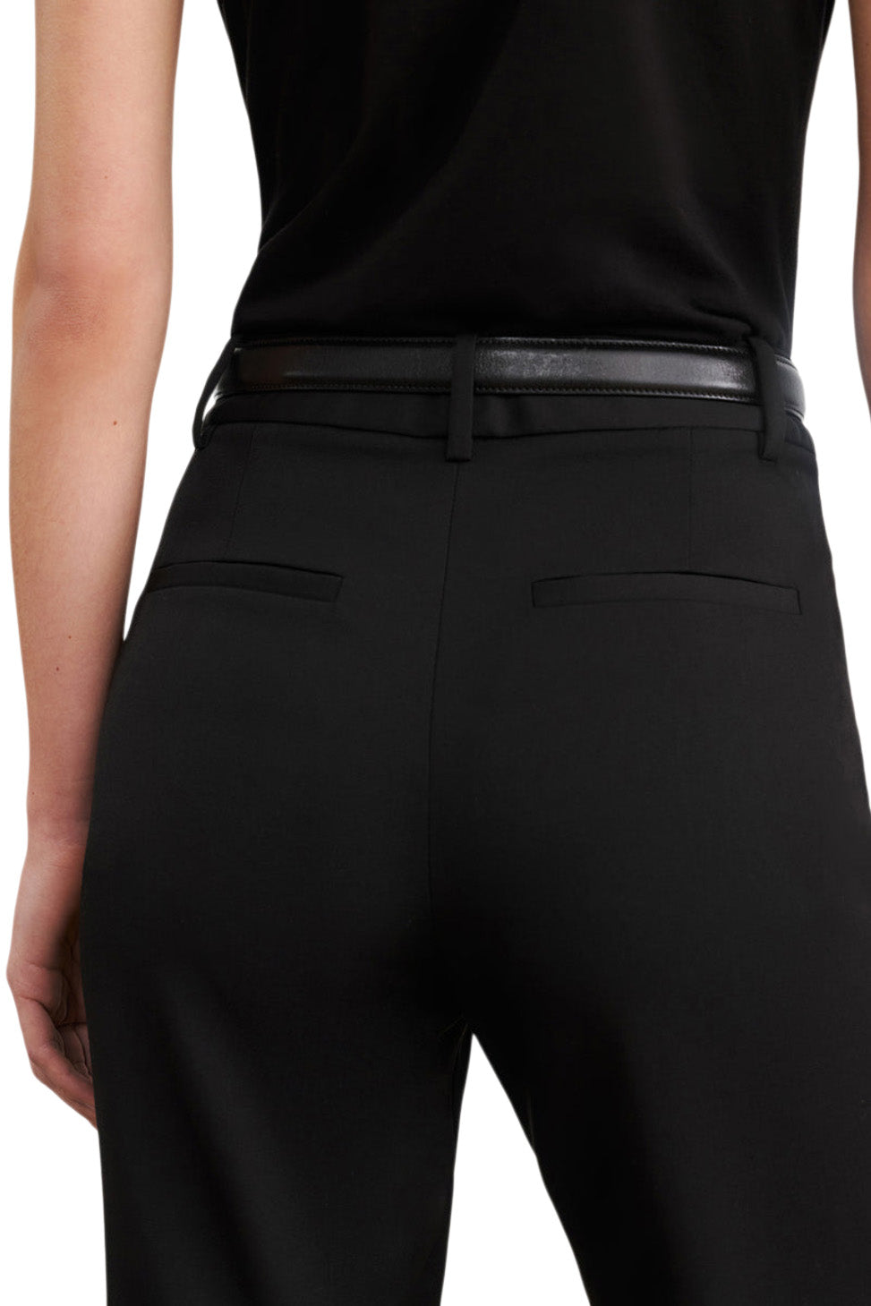 Nili Lotan Cropped Corette Pant in Black