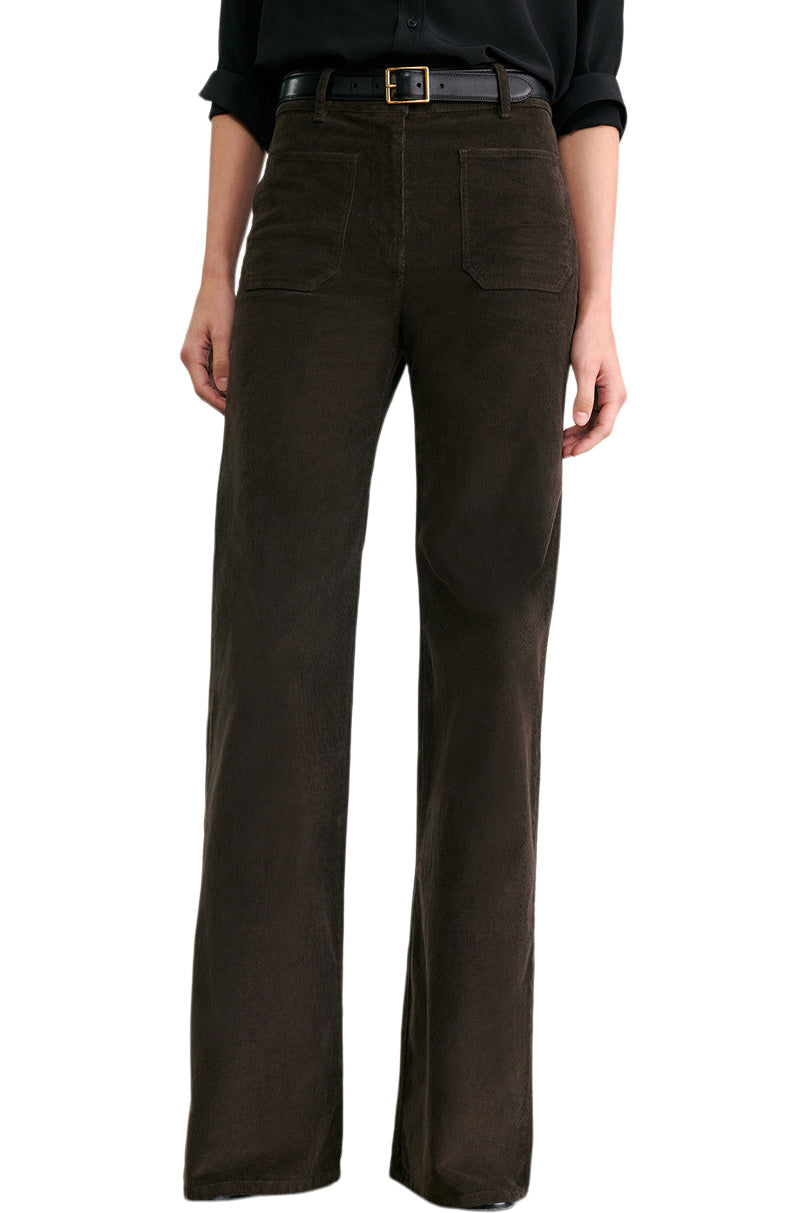 Nili Lotan Florence Pant in Chocolate Brown
