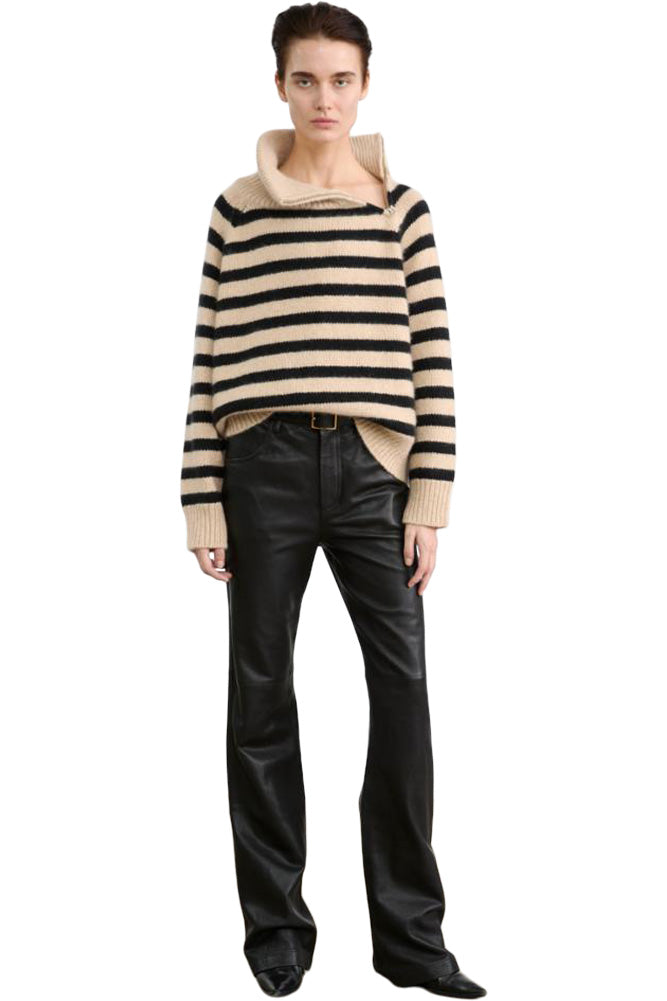 Nili Lotan Raelynn Sweater in Ivory Marine Stripe
