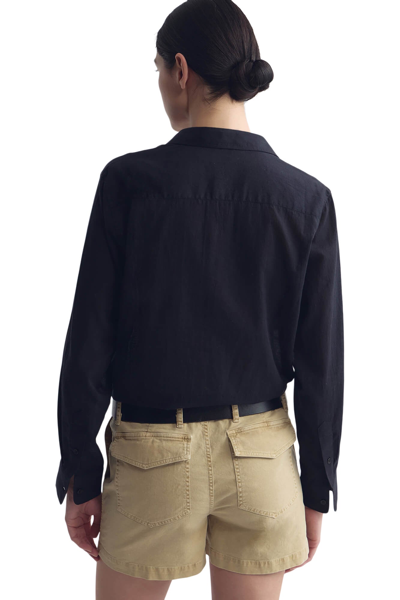 Nili Lotan Nathael Ruffle Shirt in Midnight