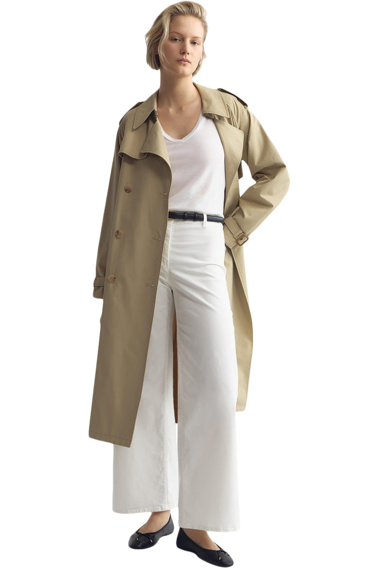 Nili Lotan Tanner Trench Coat in Khaki