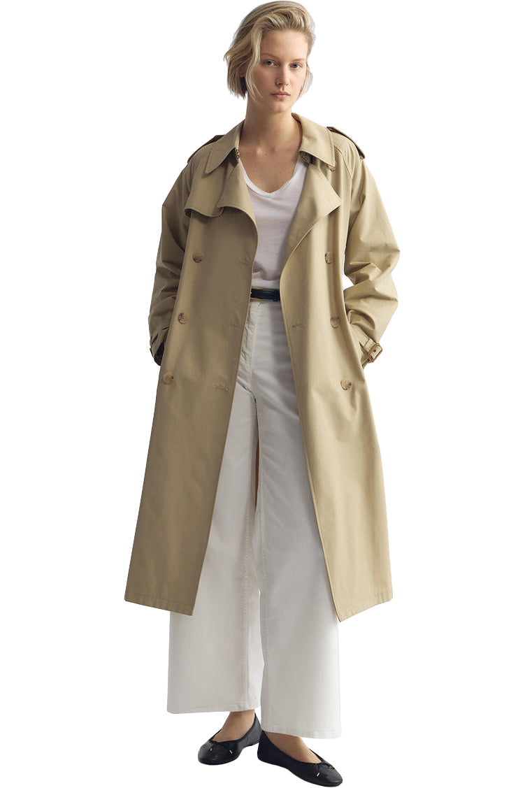 Nili Lotan Tanner Trench Coat in Khaki