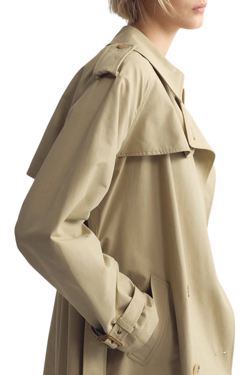 Nili Lotan Tanner Trench Coat in Khaki