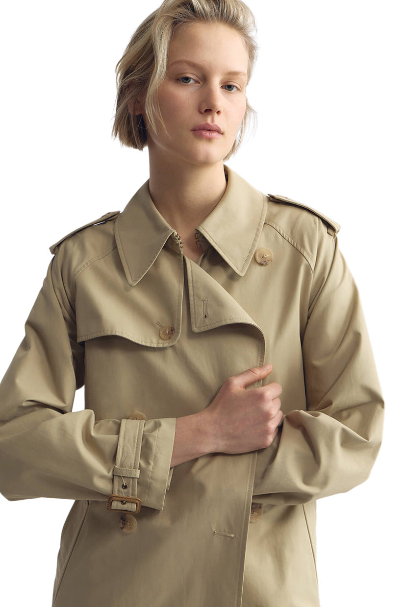 Nili Lotan Tanner Trench Coat in Khaki