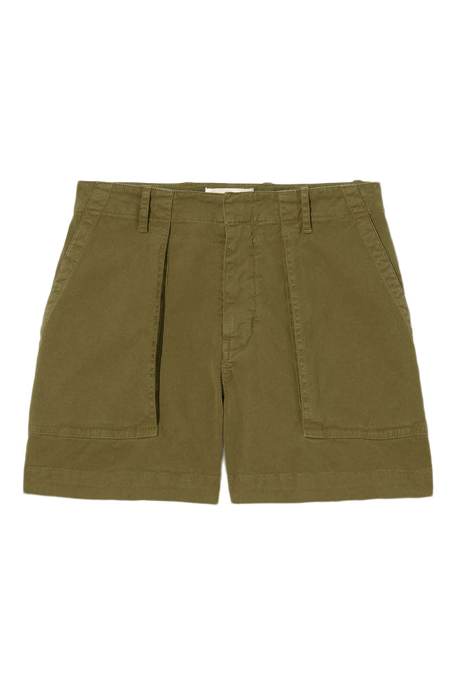 Nili Lotan Utility Shorts in Military Green
