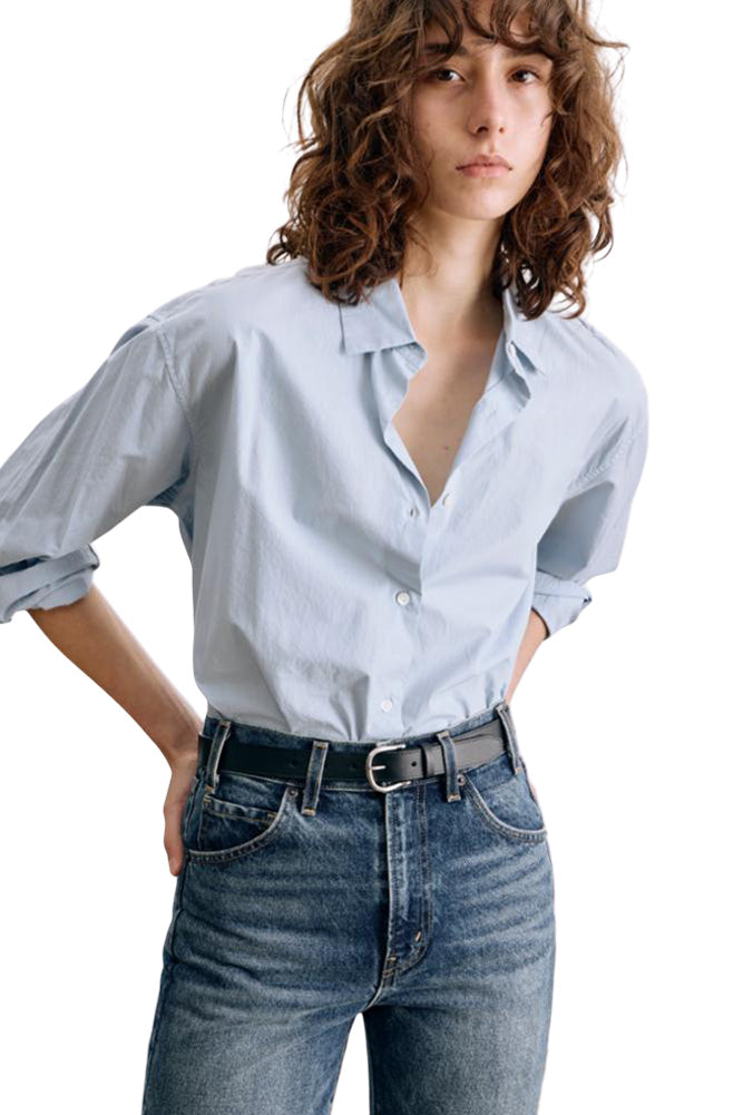 Nili Lotan Yorke Poplin Shirt in Opal