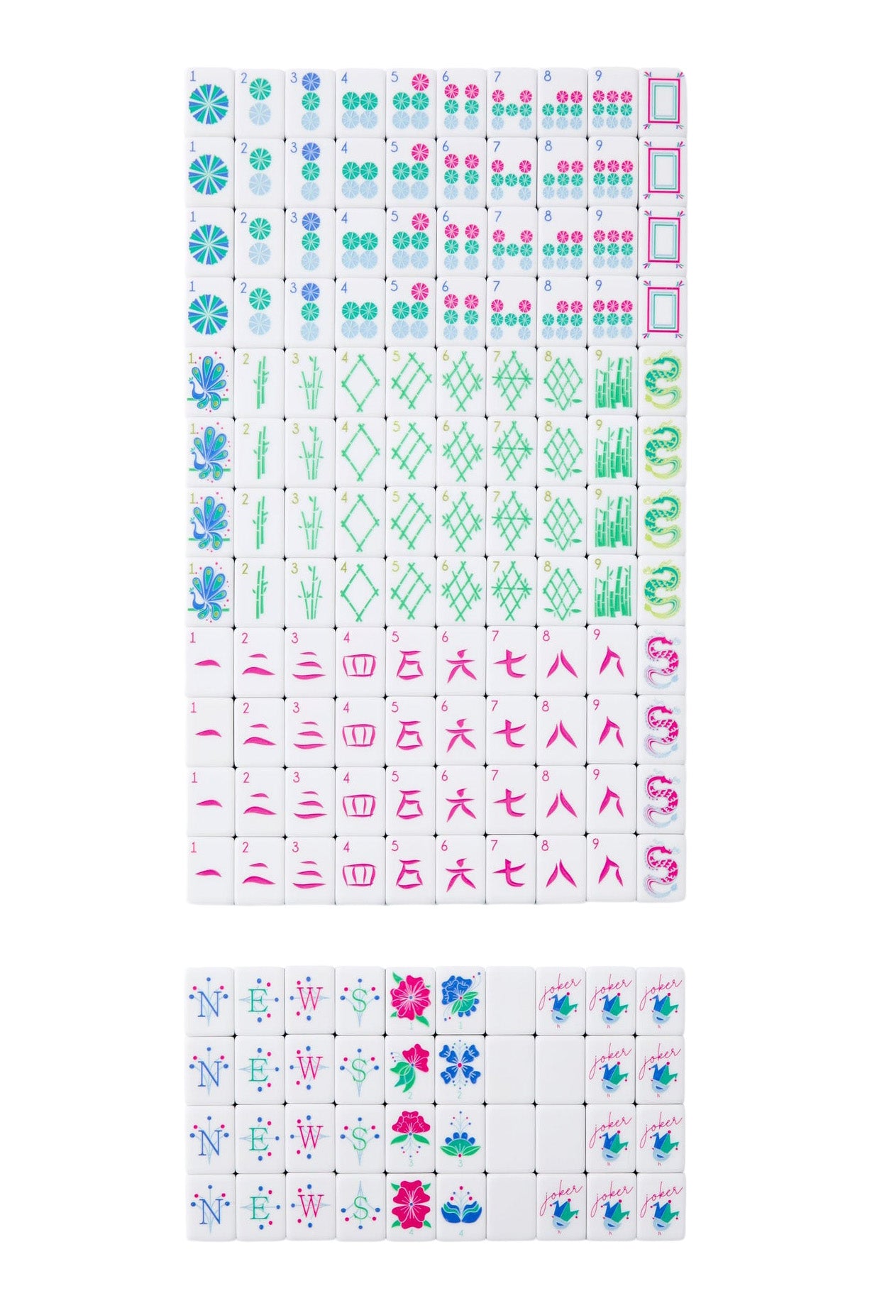 Oh My Mahjong! Birdie Mahjong Tile Set