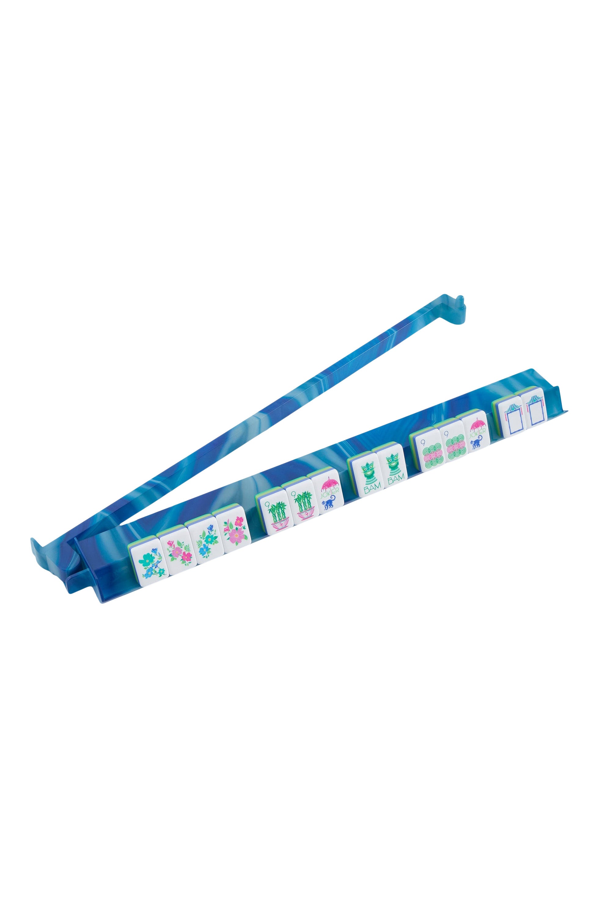 Oh My Mahjong Rack & Pusher Set in Blue Lace Agate