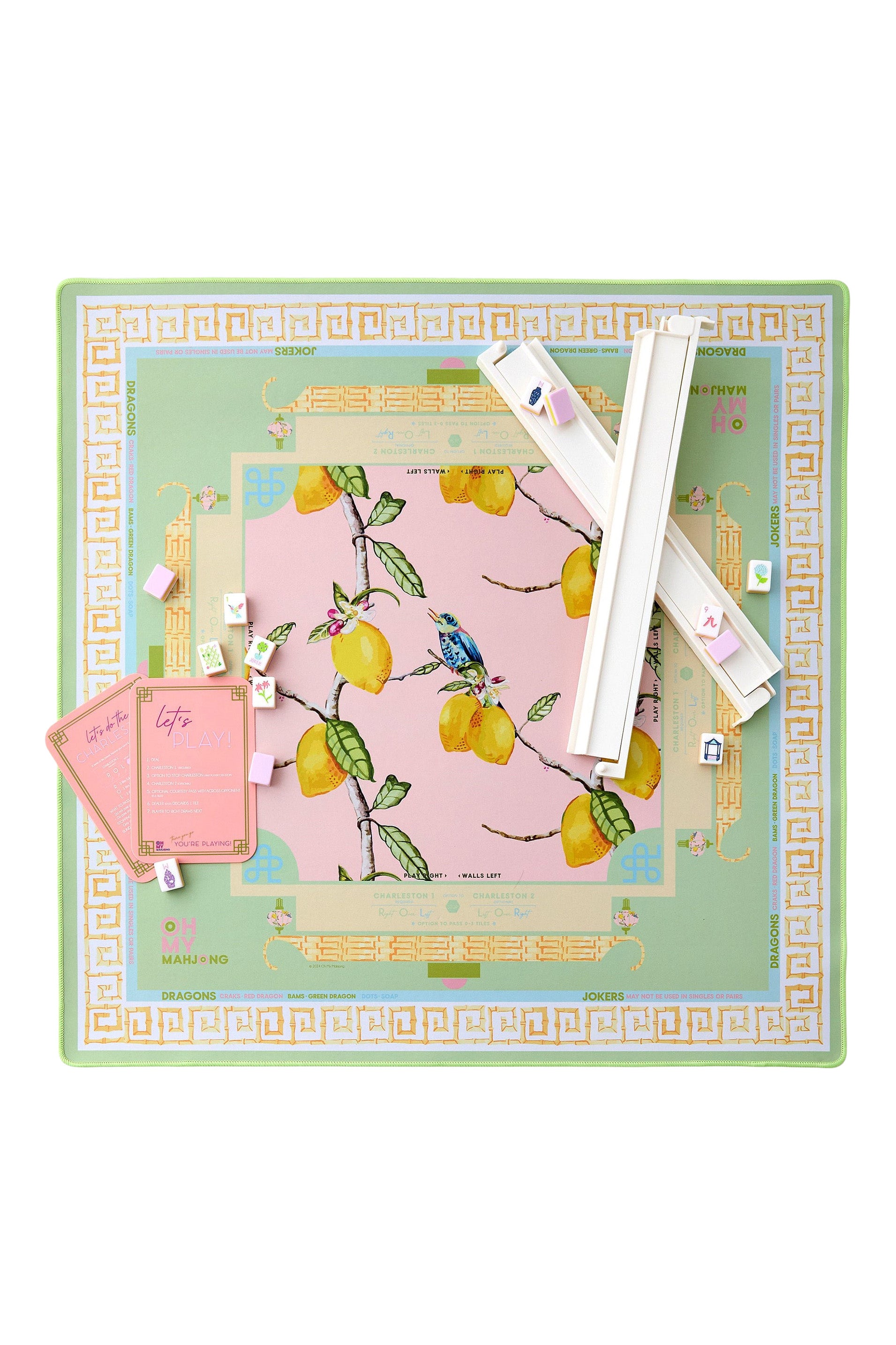 Oh My Mahjong Citrus Songbird Mat in Tube