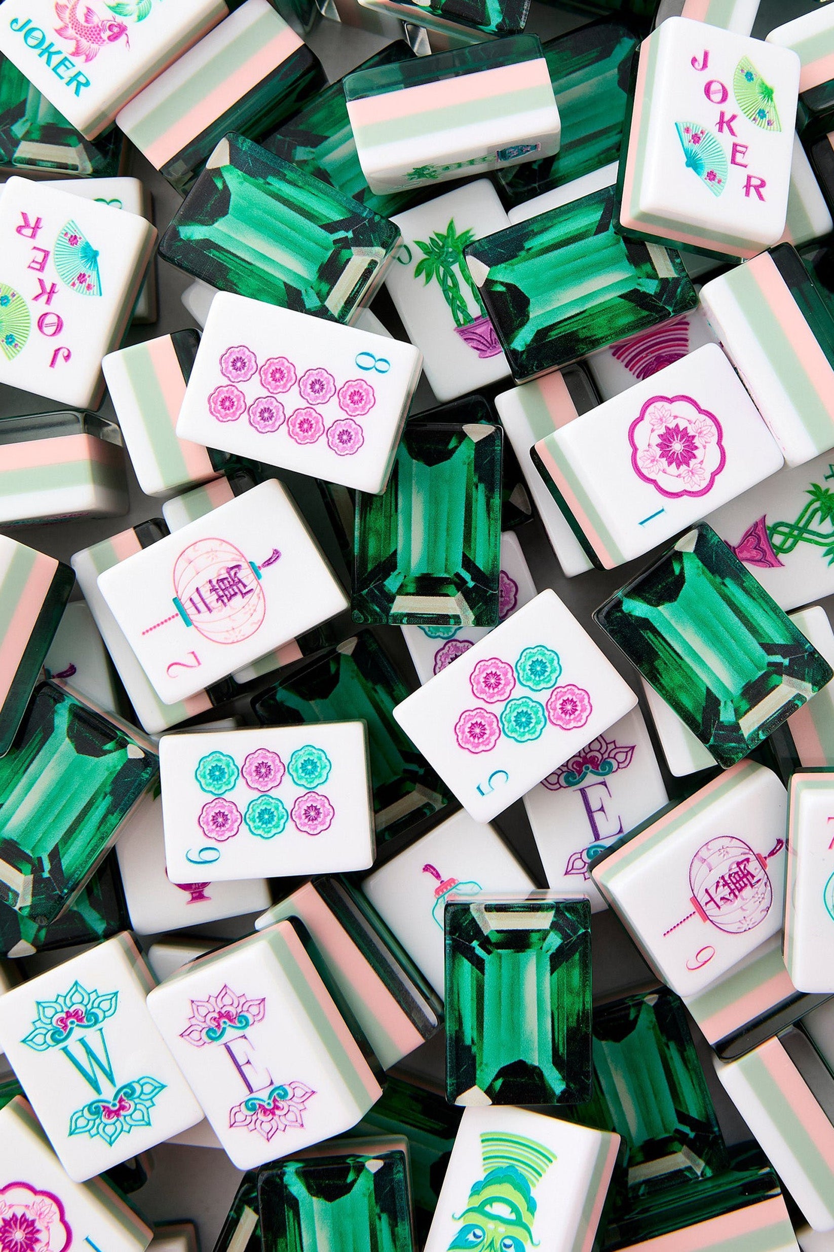 Oh My Mahjong Emerald Mahjong Tile Set