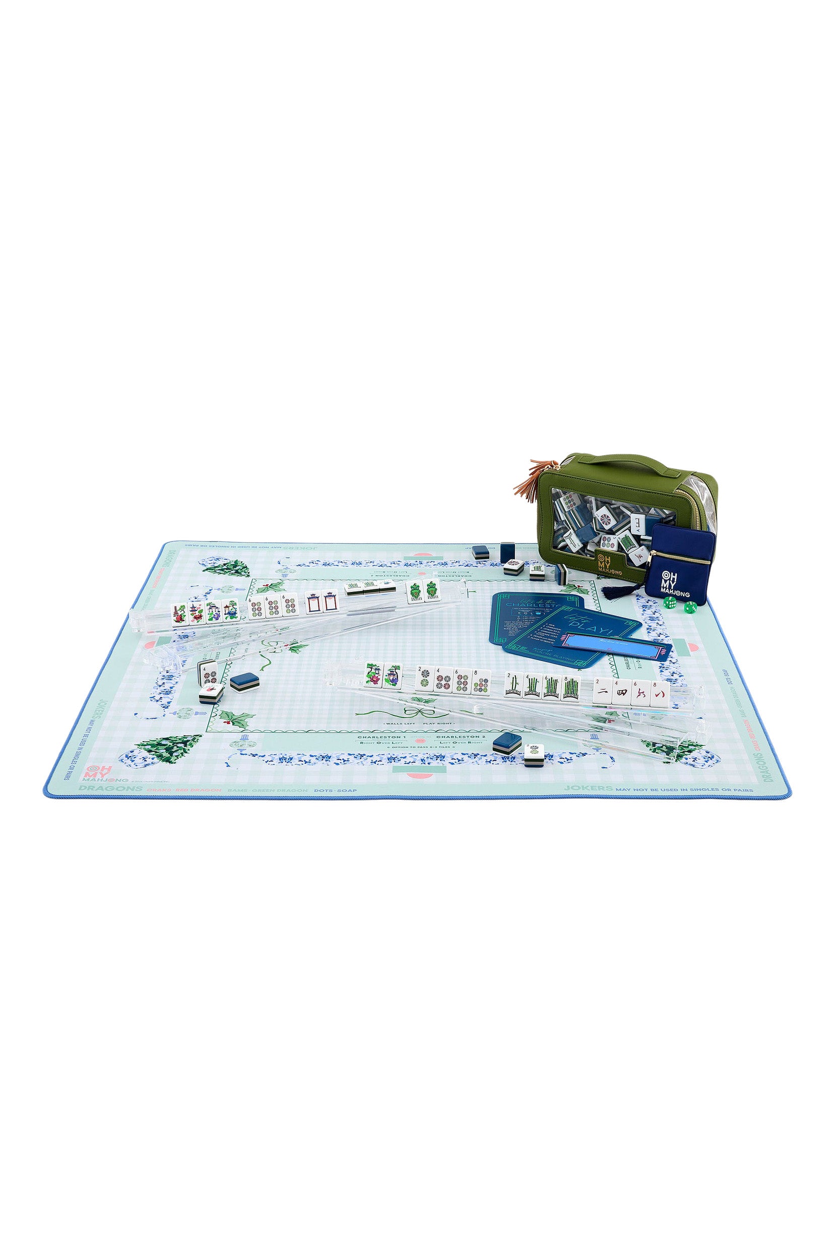 Oh My Mahjong Holly Jolly Mahjong Mat Tube