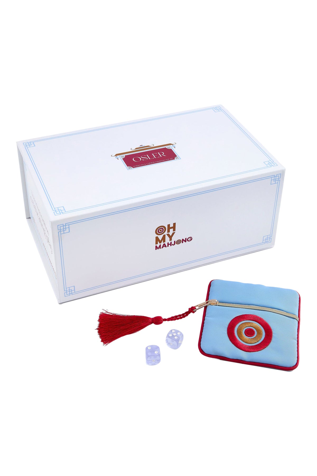 Oh My Mahjong Osler Mahjong Tile Set in Soft Blue