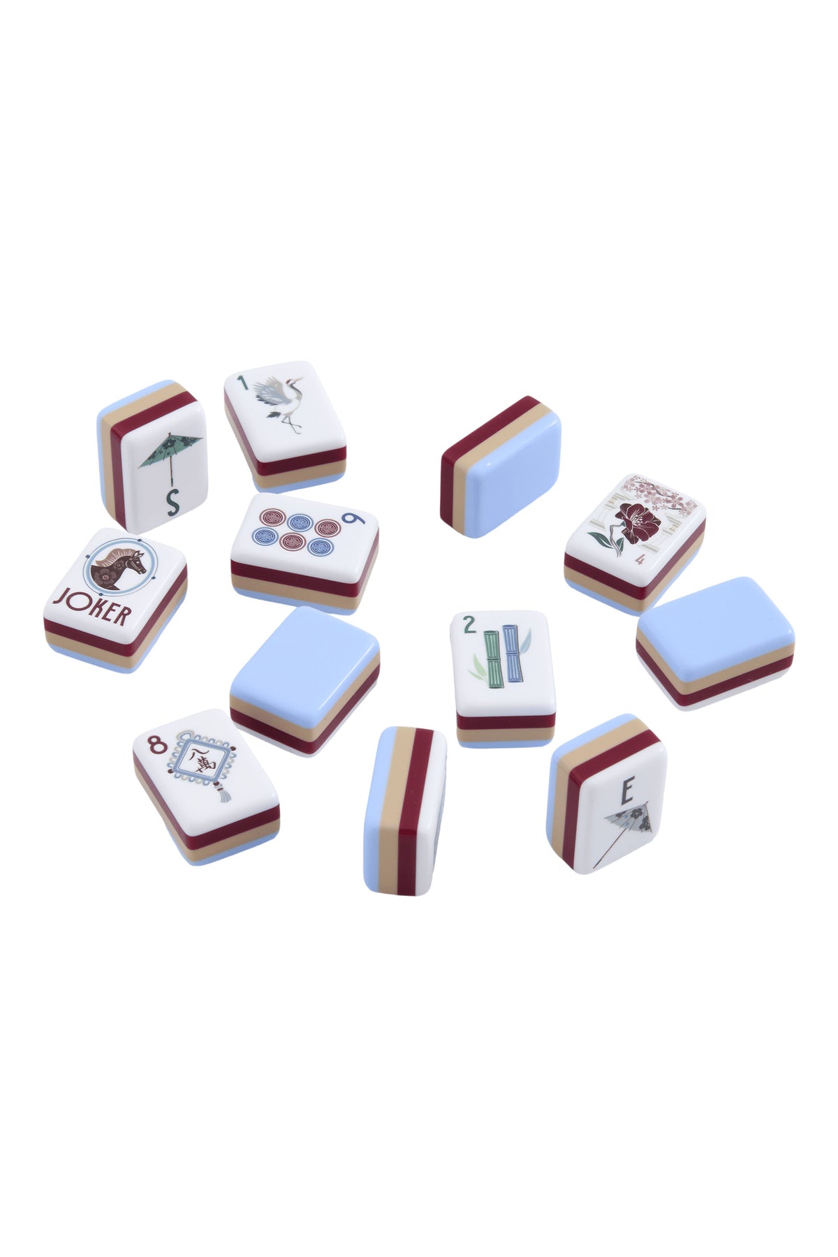 Oh My Mahjong Osler Mahjong Tile Set in Soft Blue