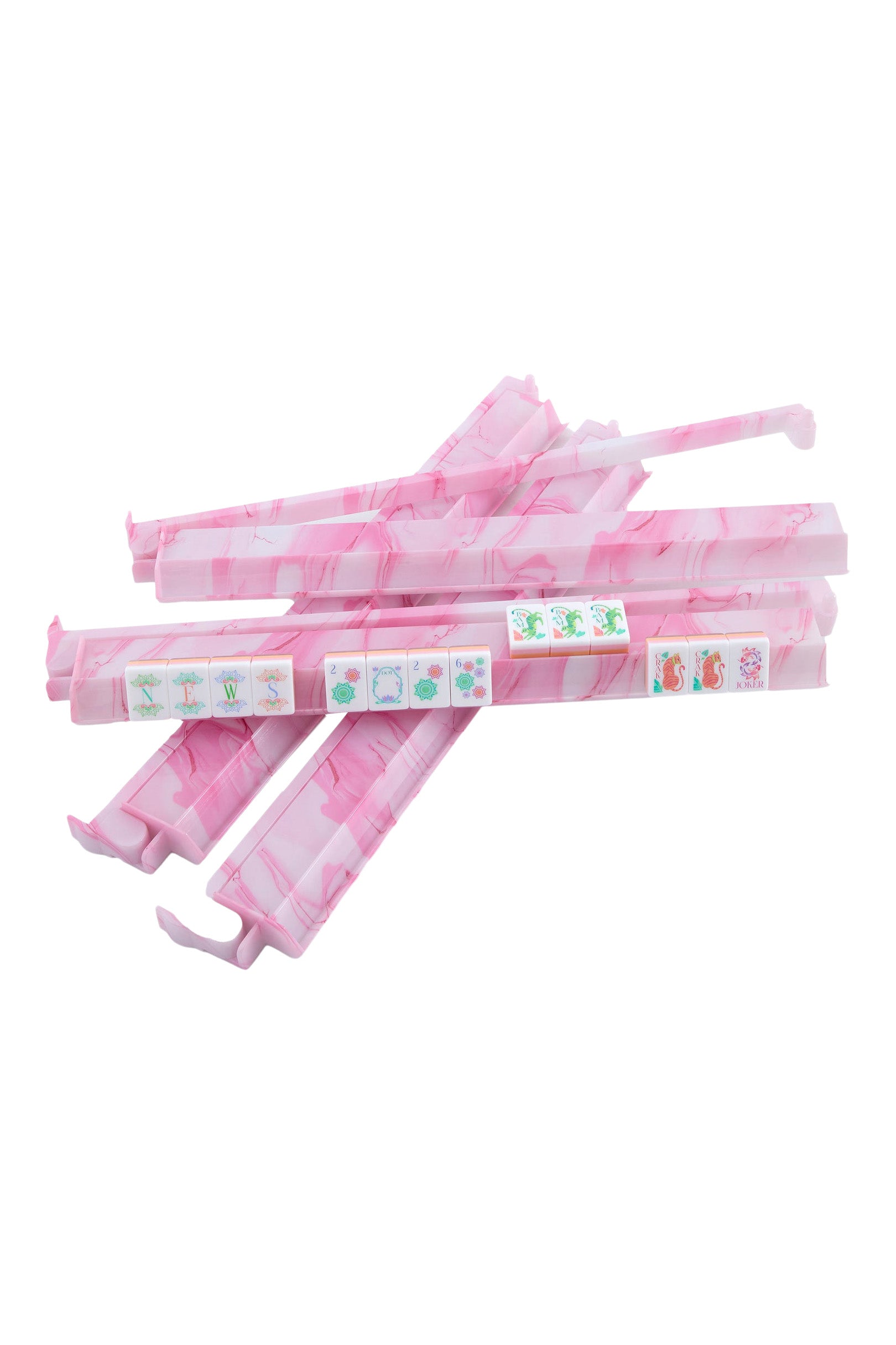 Oh My Mahjong Rack & Pusher Set in Pink Quartz