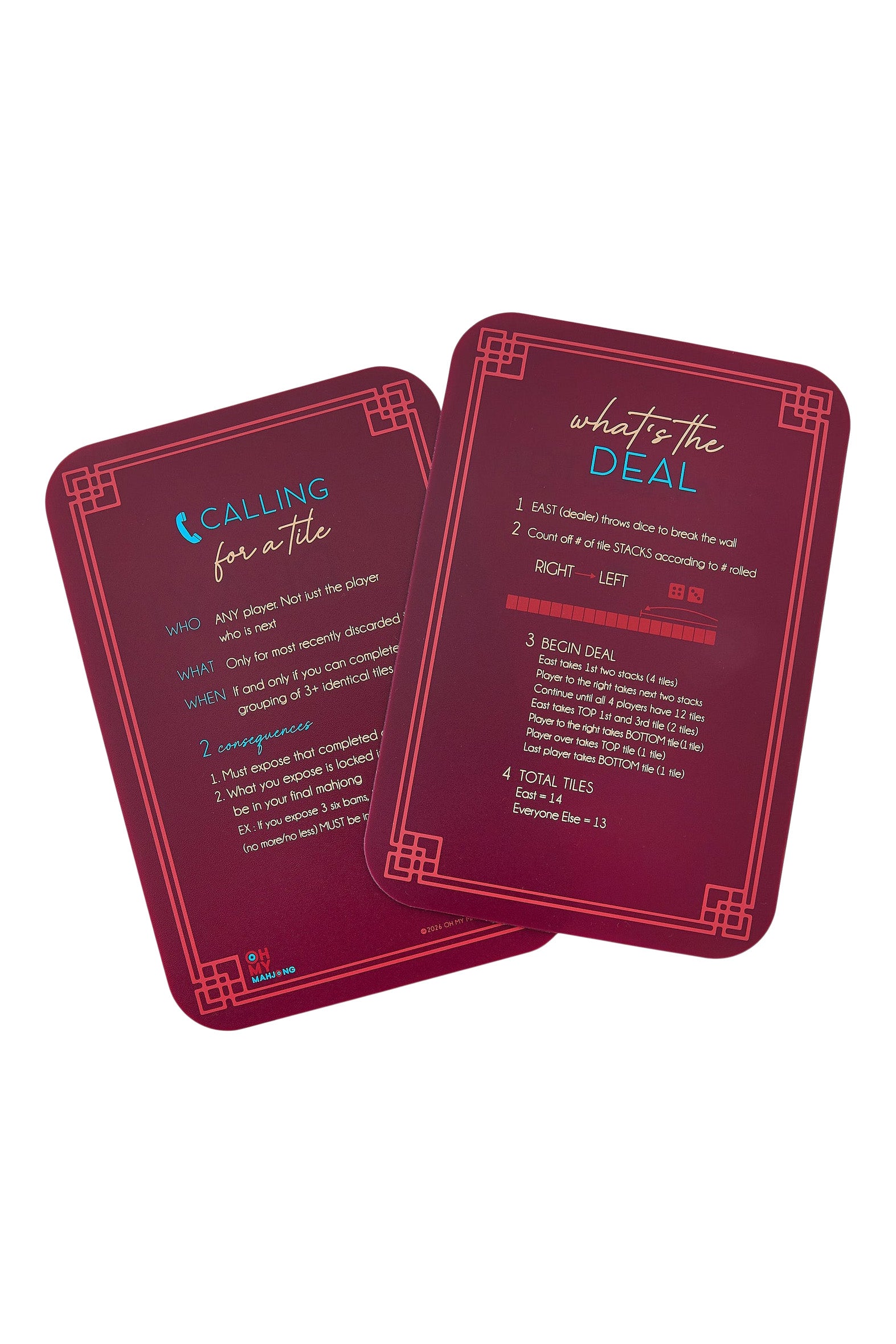 Oh My Mahjong Shuffler in Burgundy