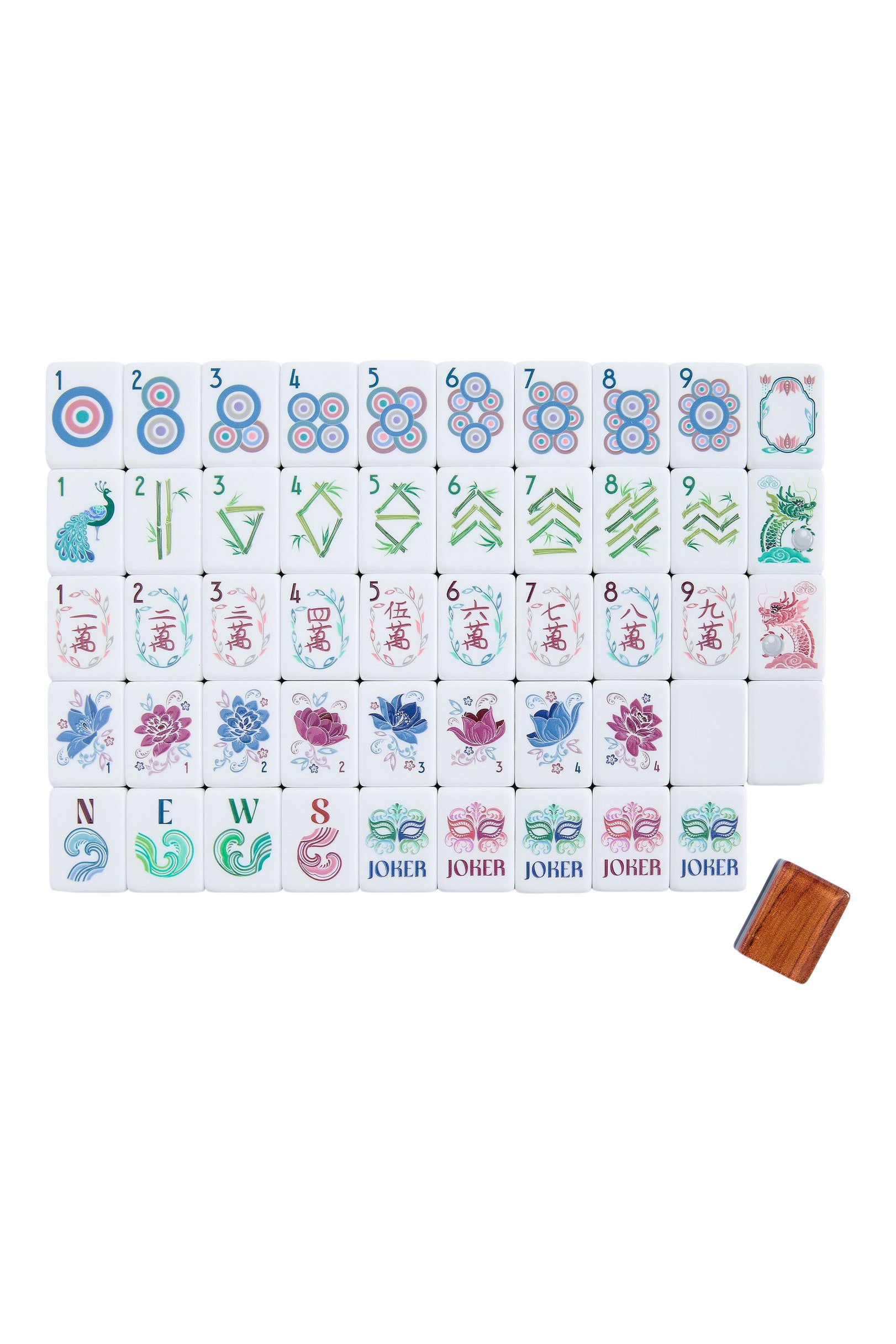 Oh My Mahjong Smith Mahjong Tiles in Woodgrain