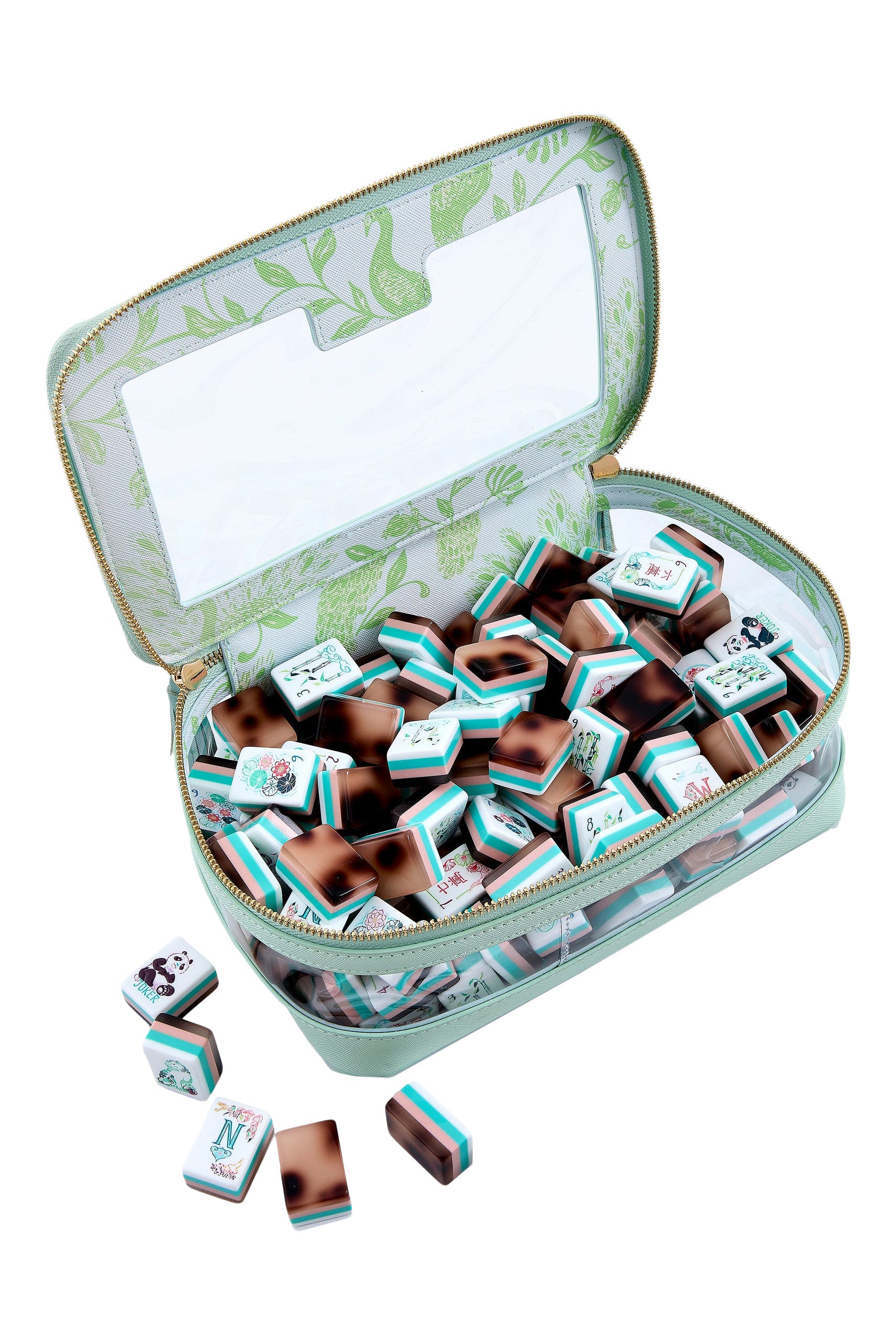Oh My Mahjong Talulah Mahjong Tile Set in Cream Tortoise