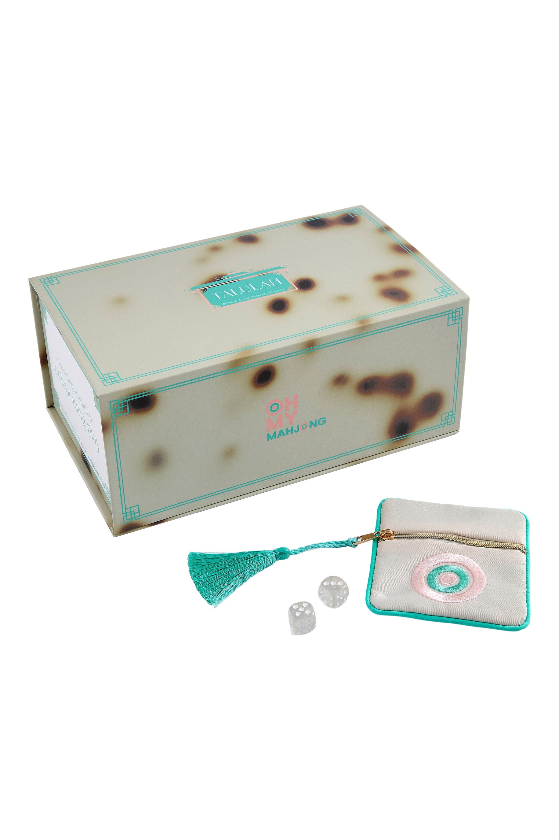 Oh My Mahjong Talulah Mahjong Tile Set in Cream Tortoise