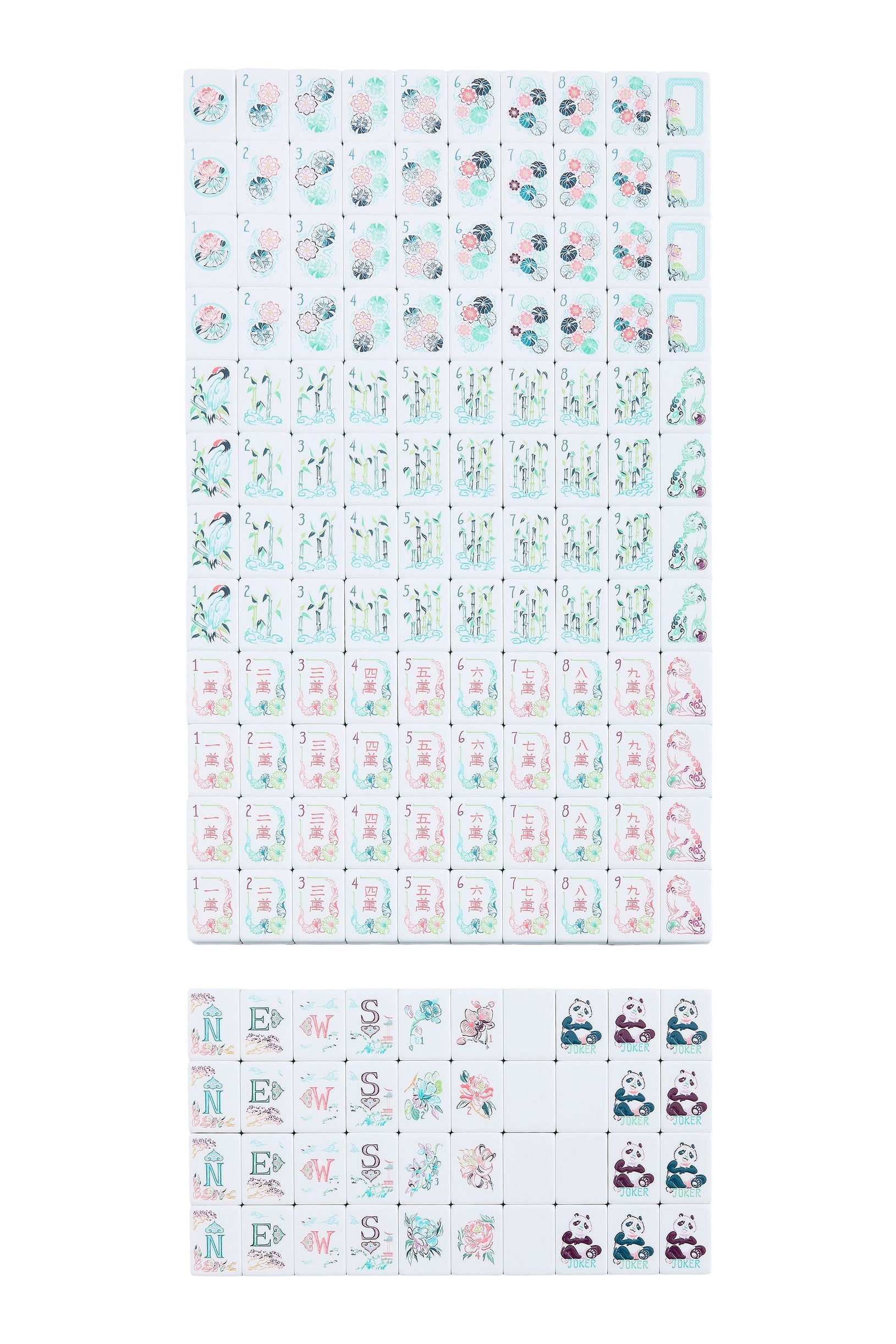 Oh My Mahjong Talulah Mahjong Tile Set in Cream Tortoise