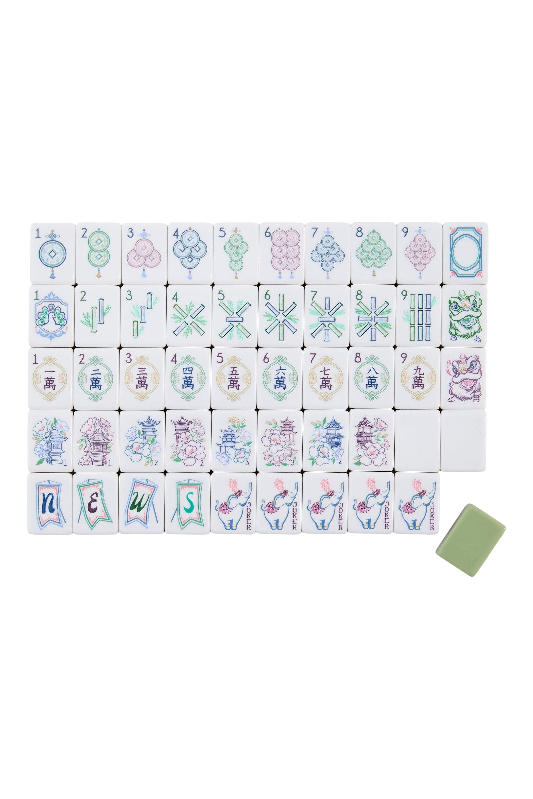 Oh My Mahjong Willow Mahjong Tile Set