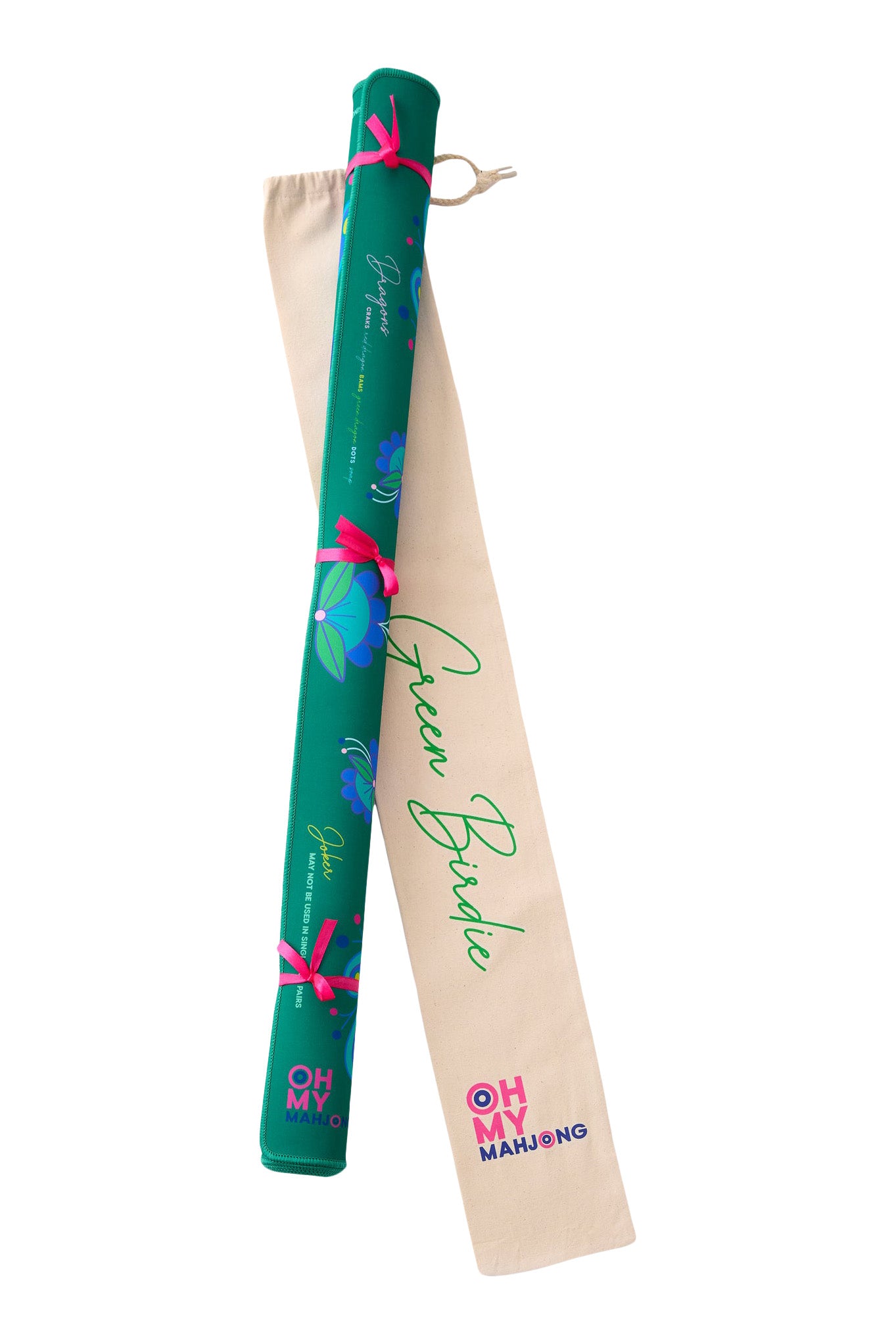 Oh My Mahjong! Birdie Green Mahjong Mat