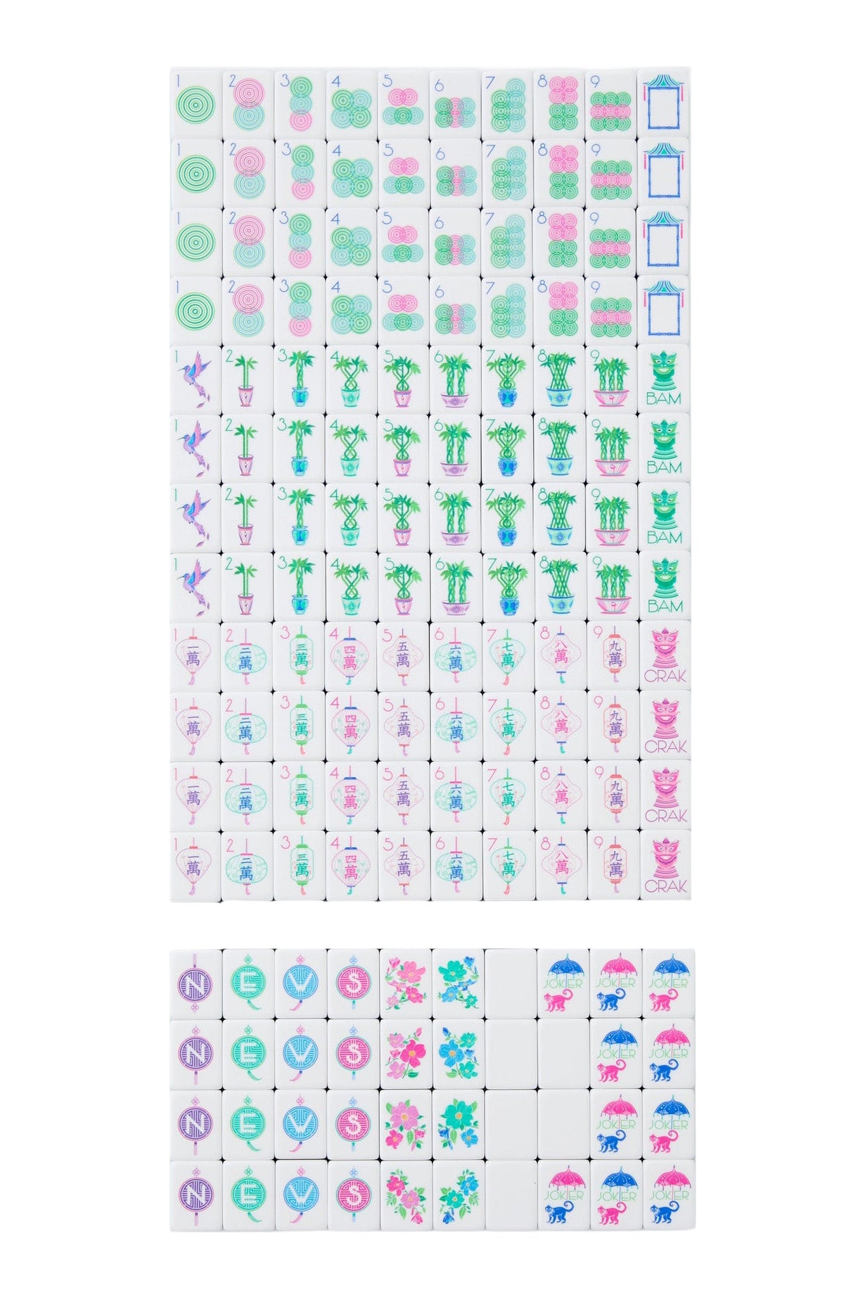 Oh My Mahjong! Jasmine Mahjong Tile Set