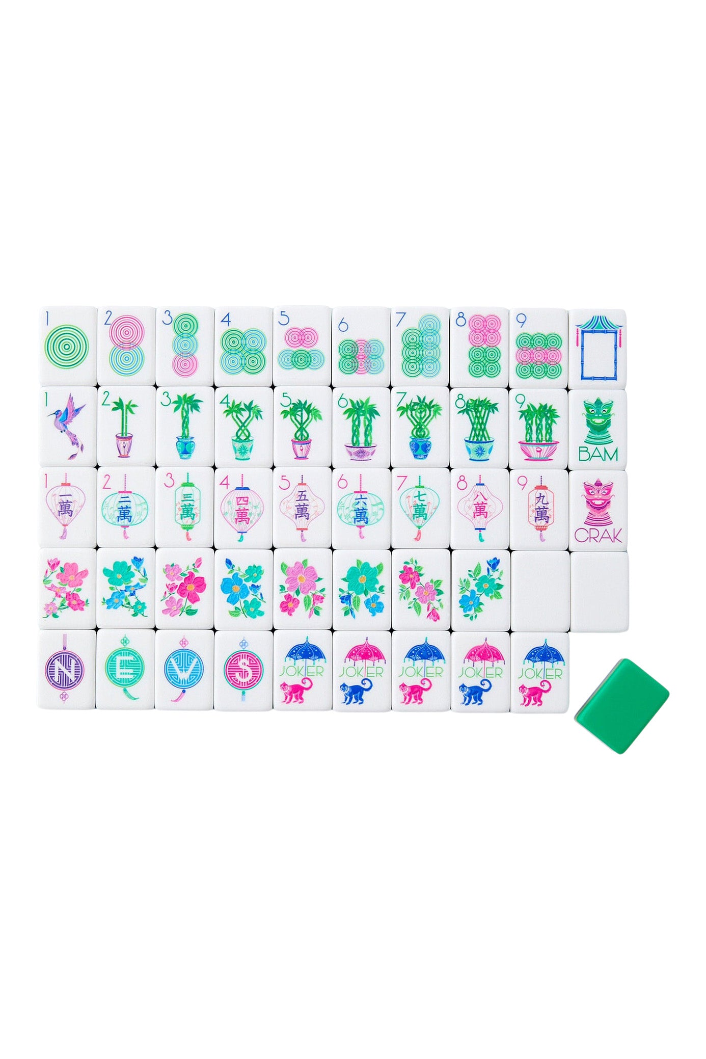Oh My Mahjong! Jasmine Mahjong Tile Set