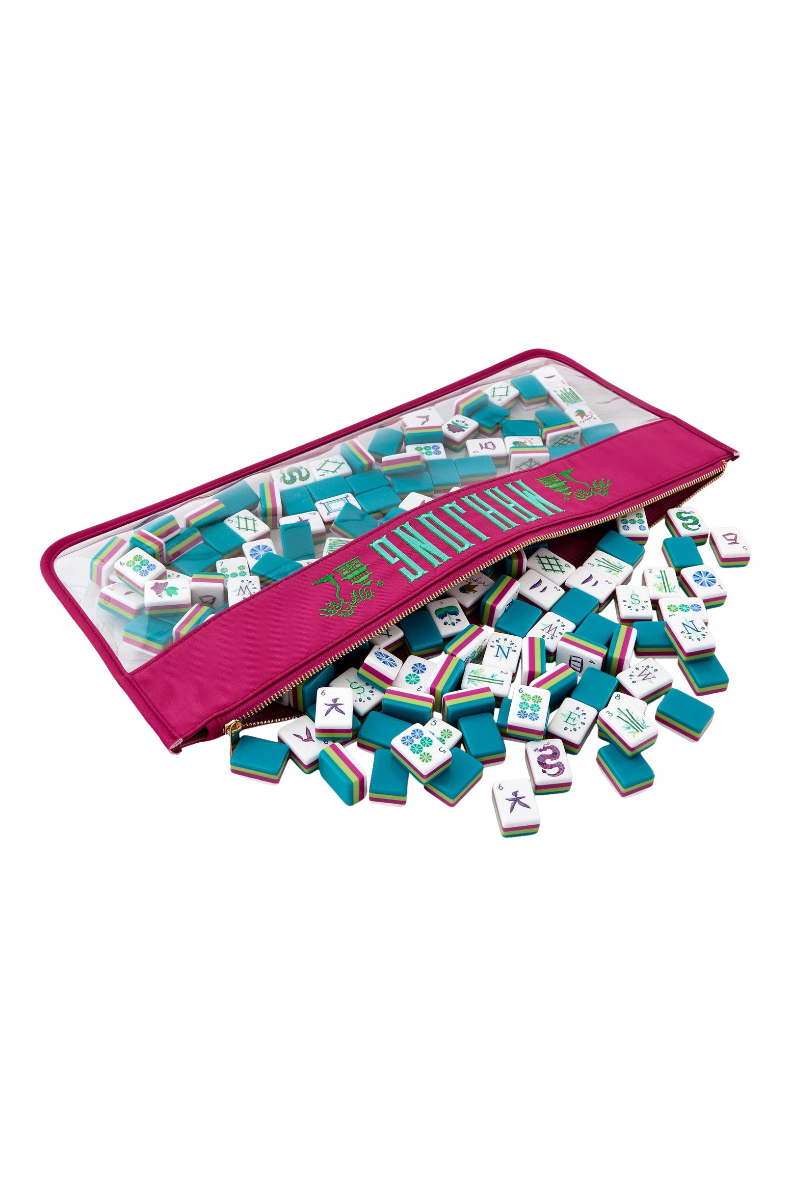 Oh My Mahjong Lagoon Mahjong Tile Set in Turquoise