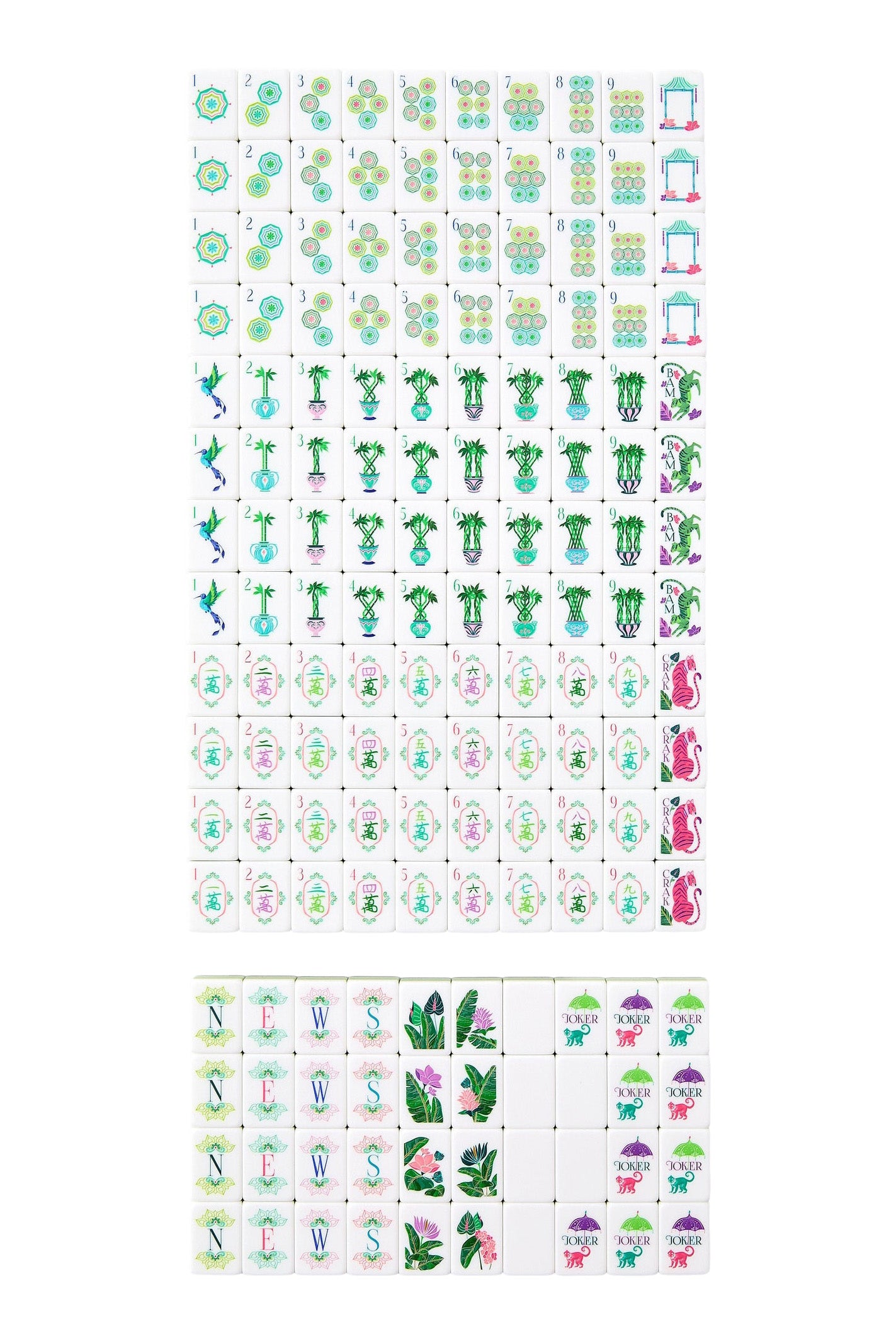 Oh My Mahjong! Palm Royale Mahjong Tile Set