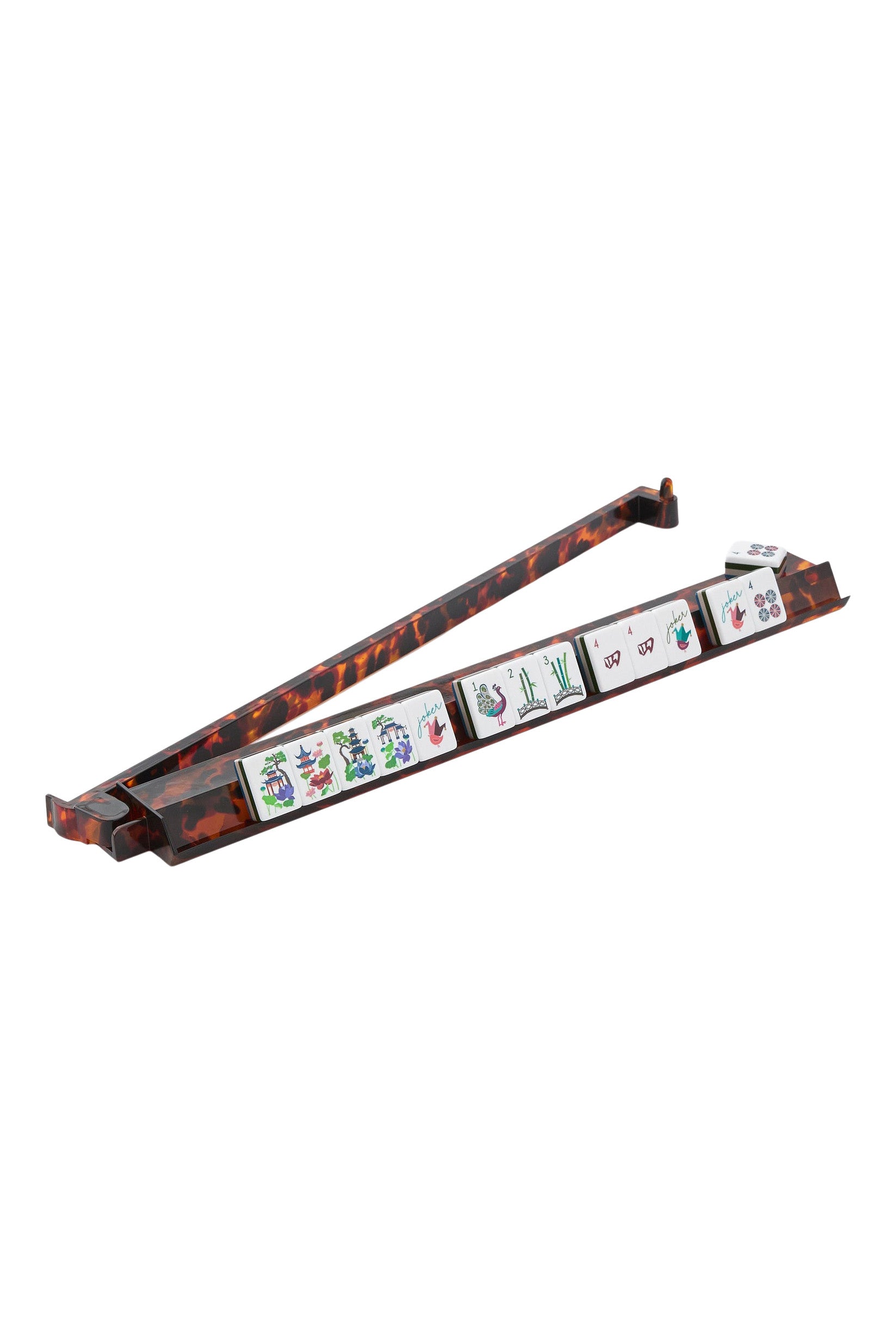 Oh My Mahjong! Rack & Pusher Set in Tortoise