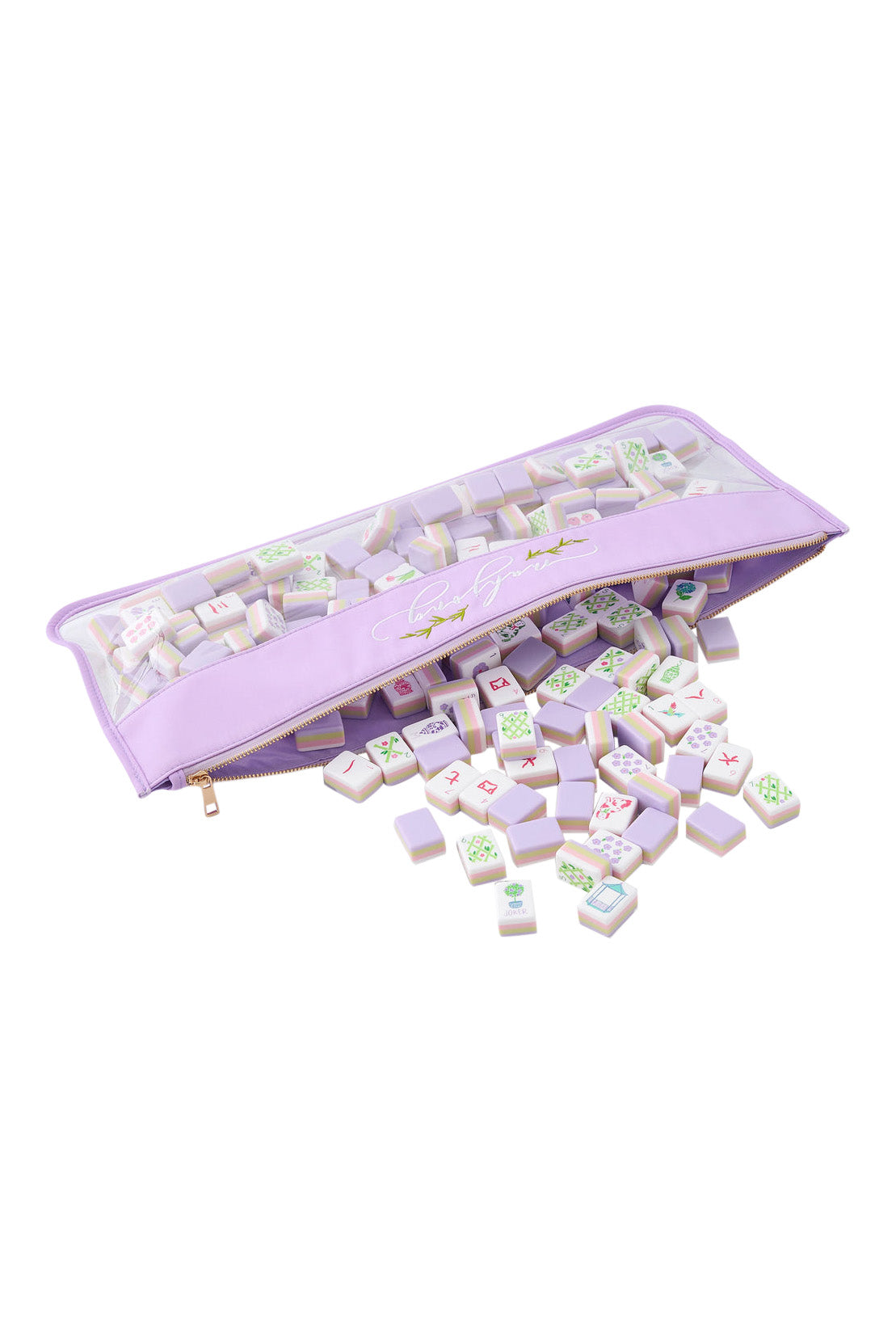 Oh My Mahjong! Script Bag in Lilac