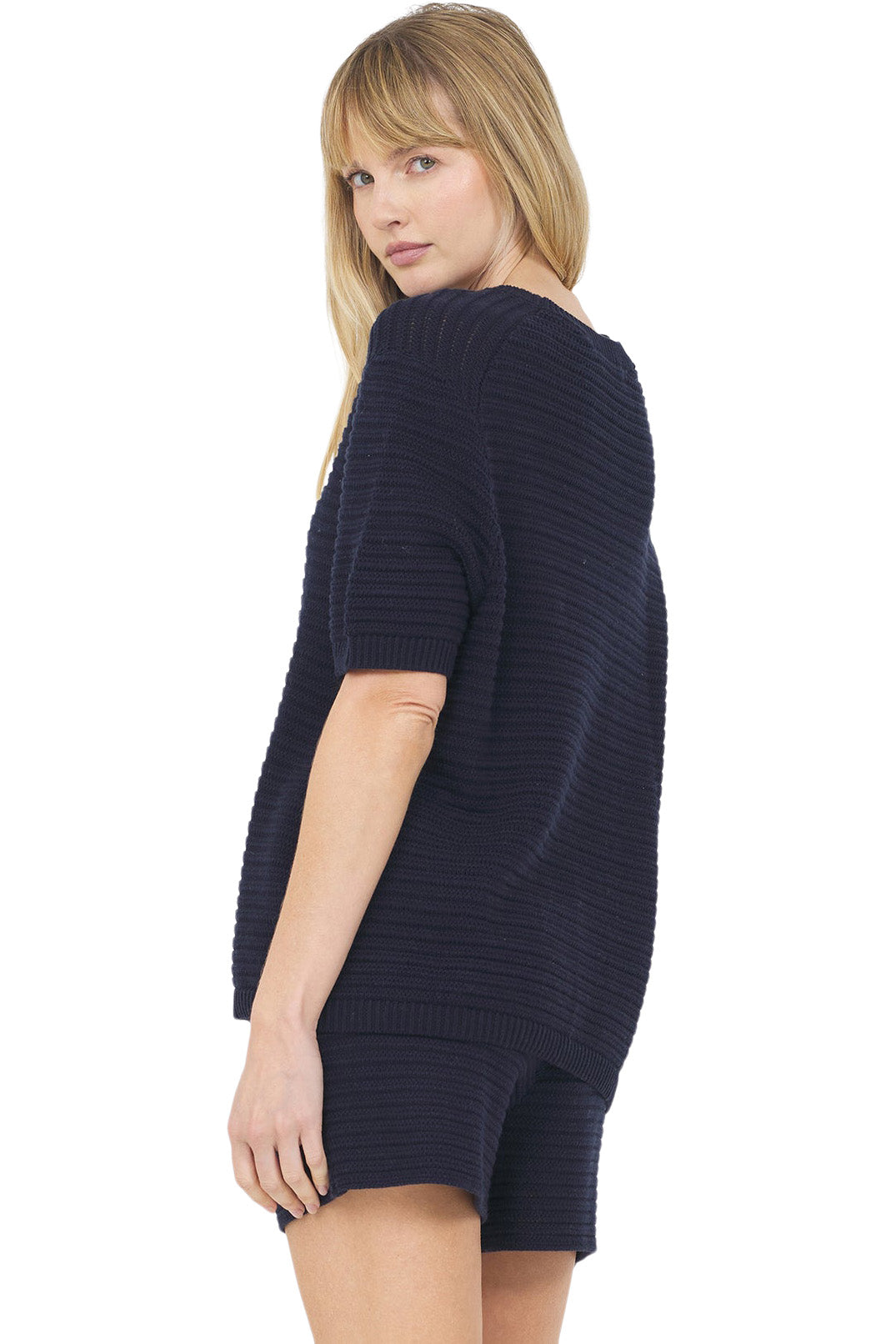 One Grey Day Andrea Tee in Navy