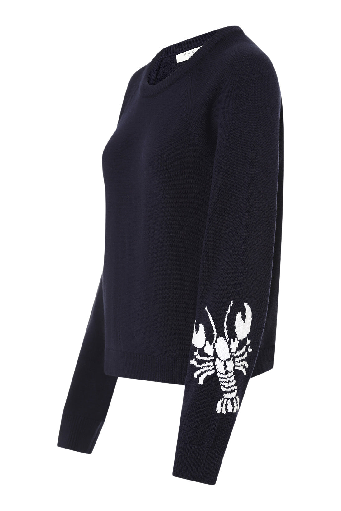 One Grey Day Camben Crewneck with Lobster in Navy Combo