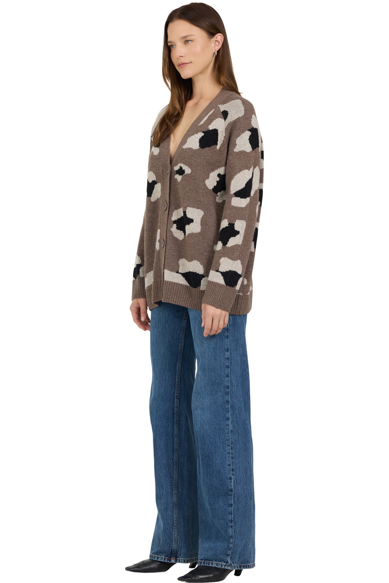 One Grey Day Leona Cardigan in Leopard