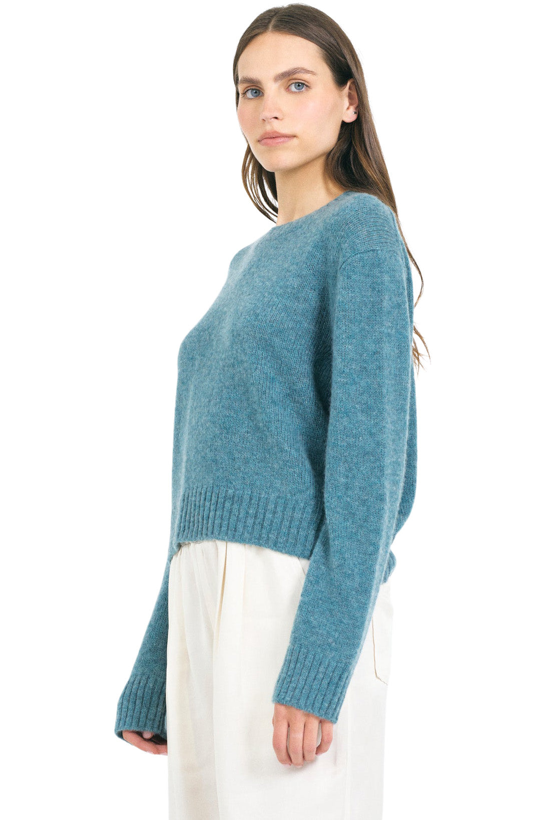 One Grey Day Levanzo Pullover in Lagoon