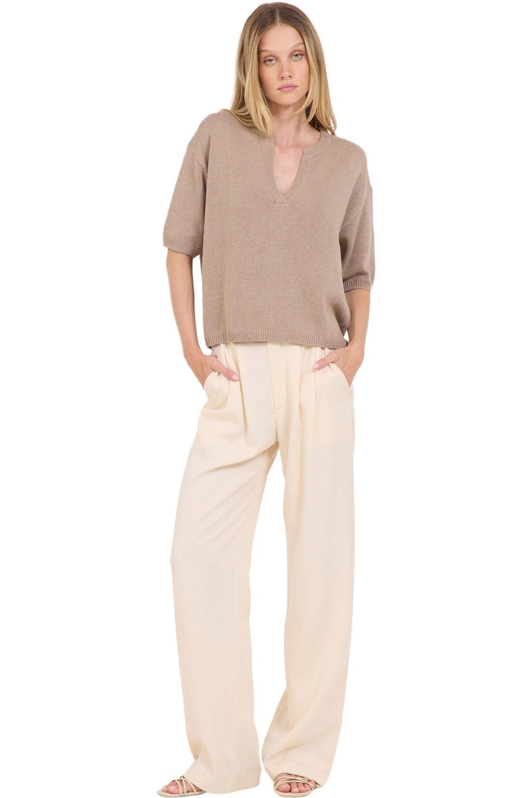 One Grey Day Malene Pullover in Stone