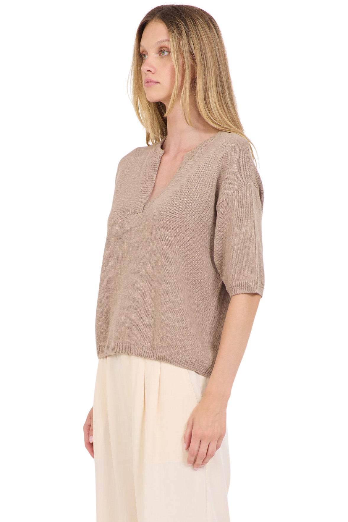 One Grey Day Malene Pullover in Stone